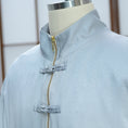 Load image into Gallery viewer, Premium On-hand: Blue grey Chinese Knot Suit Jacket | CNY7191 | L (men)
