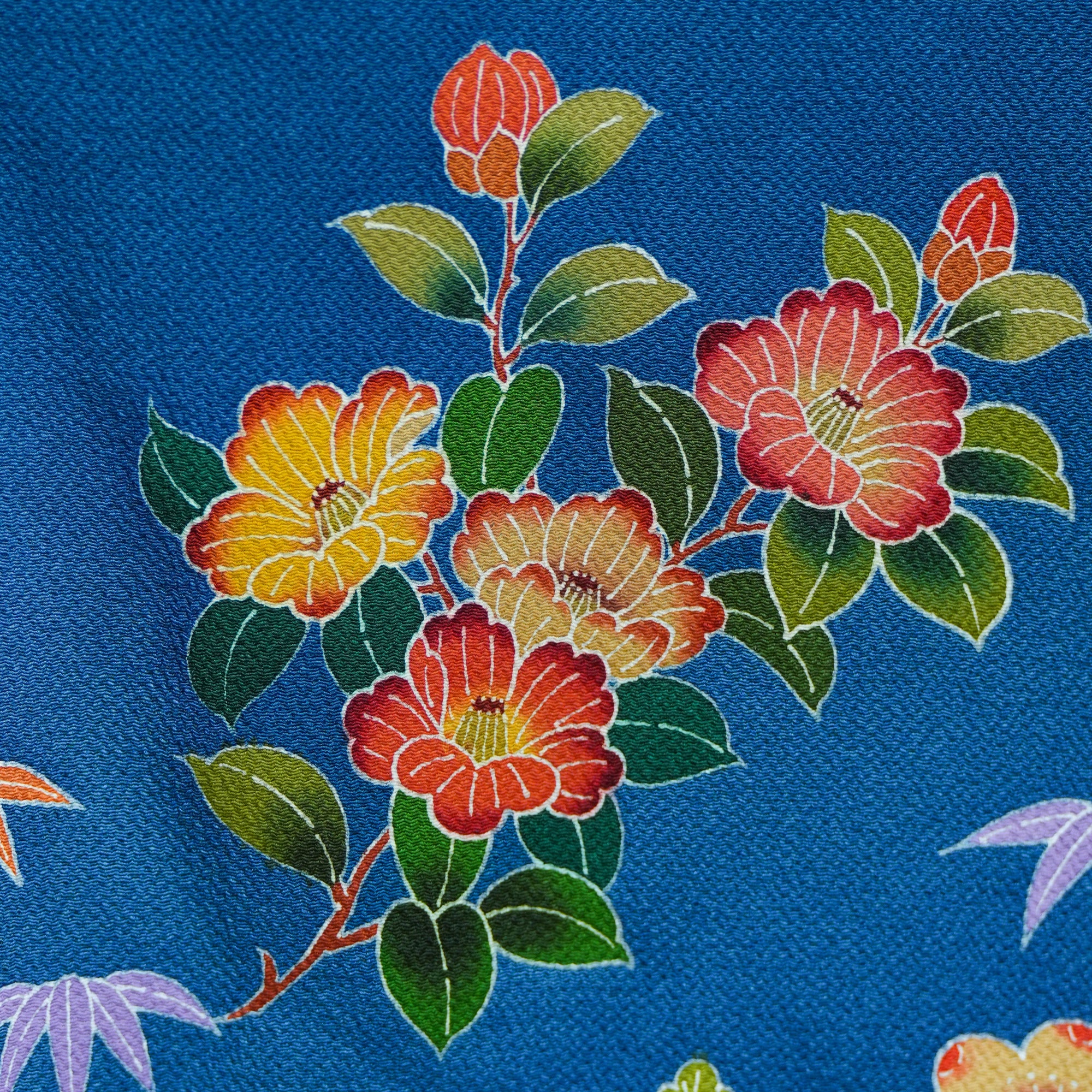 Bai Fabric: 0316-24- Blue vibrant flowers