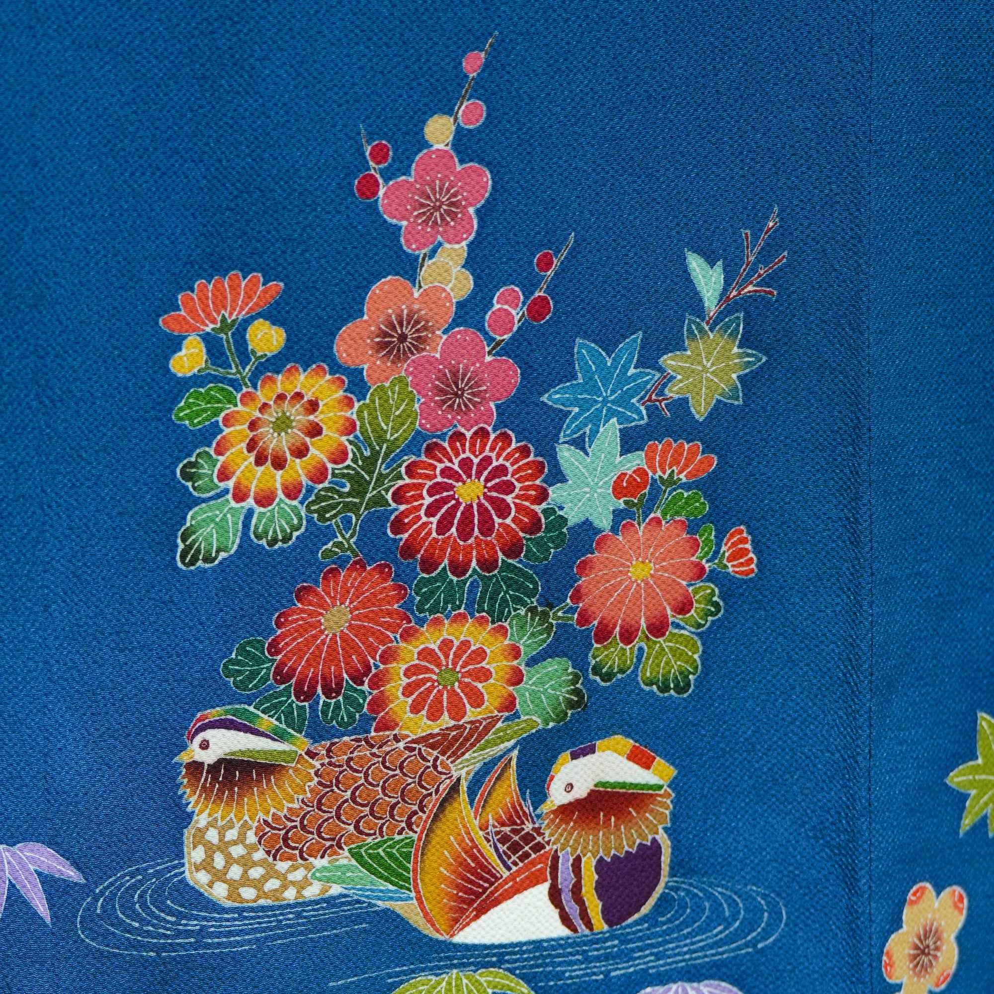 Bai Fabric: 0316-24- Blue vibrant flowers