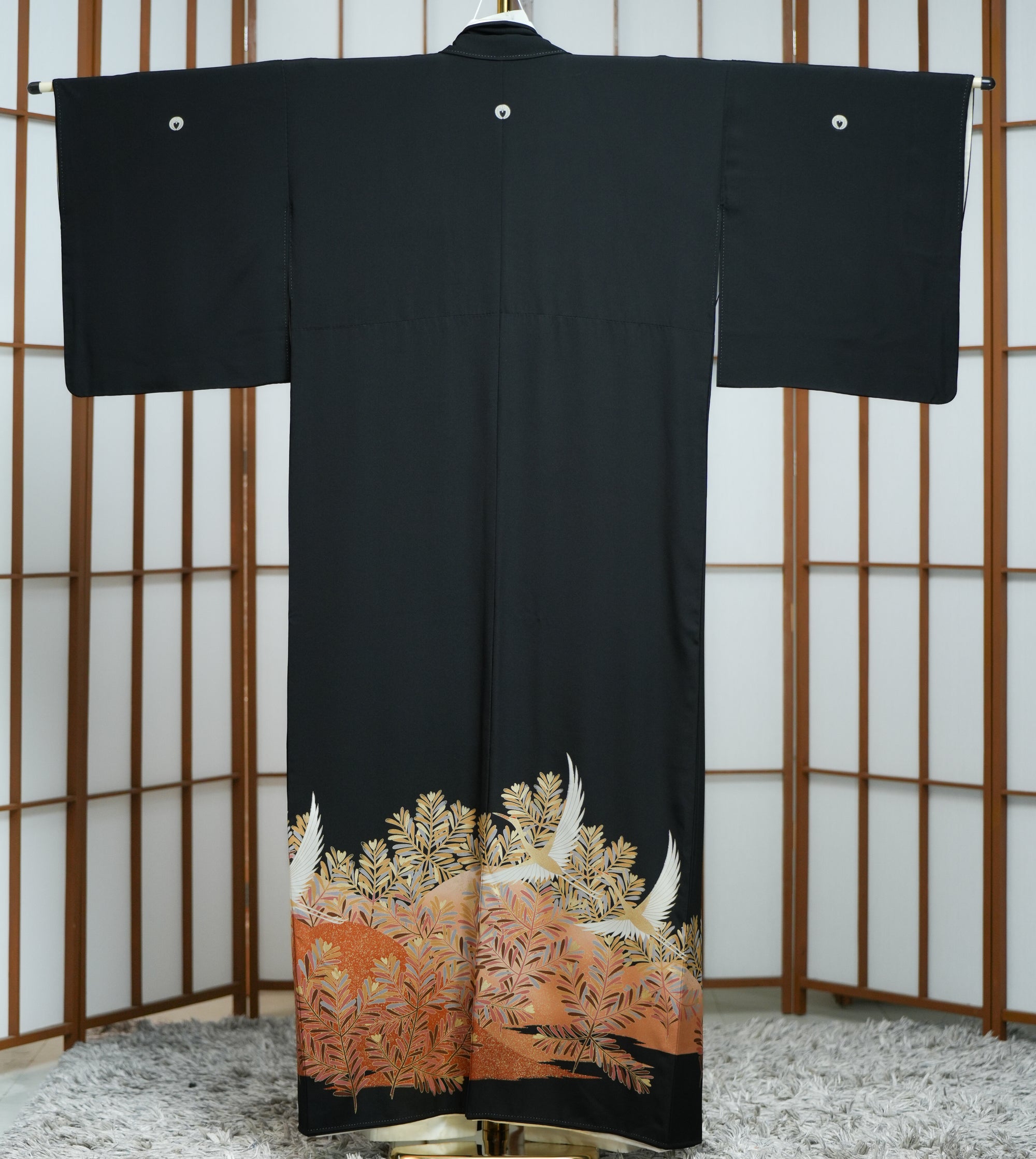 Chiku Fabric: 0317-03 | Black and Phoenix