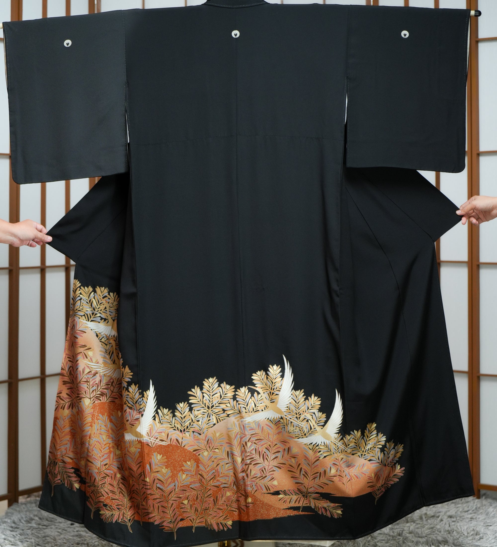 Chiku Fabric: 0317-03 | Black and Phoenix