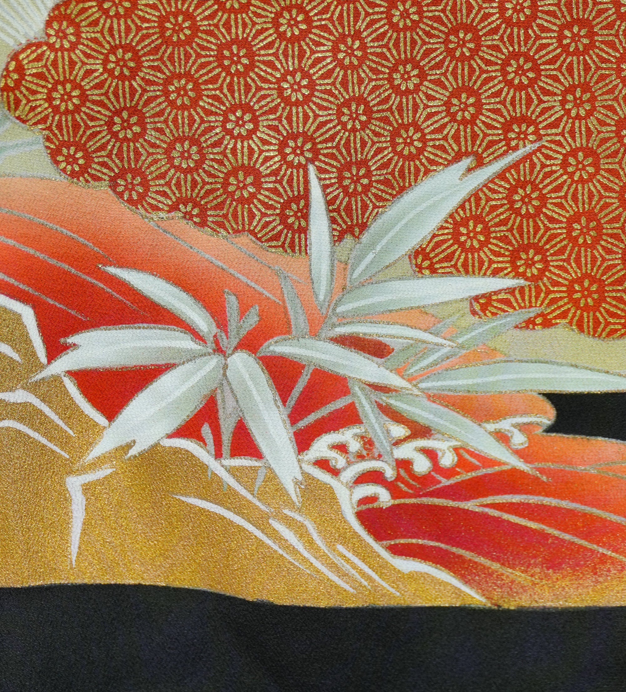 Premium Fabric SHO: 0317-07 | Black orange phoenix