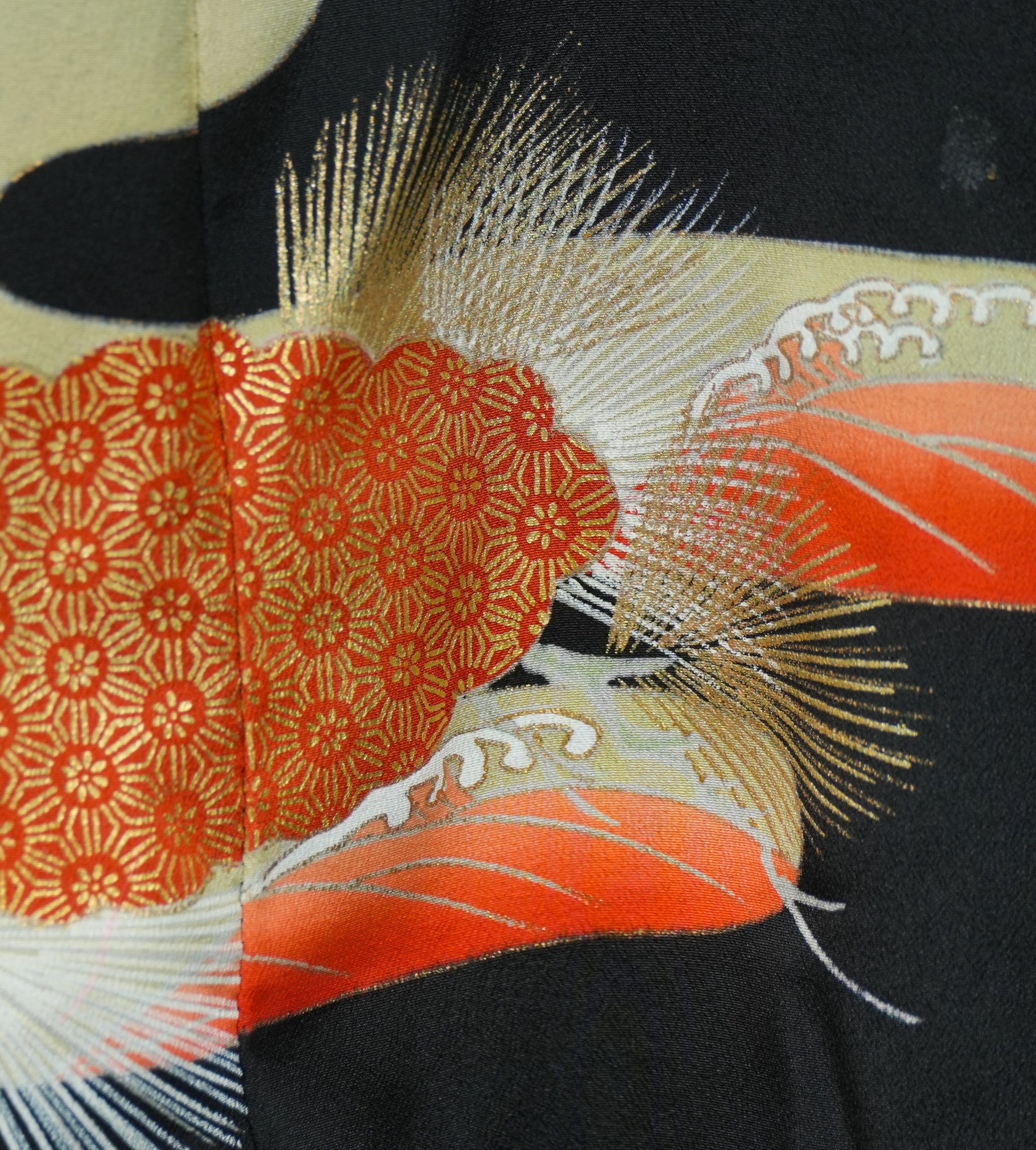 Premium Fabric SHO: 0317-07 | Black orange phoenix