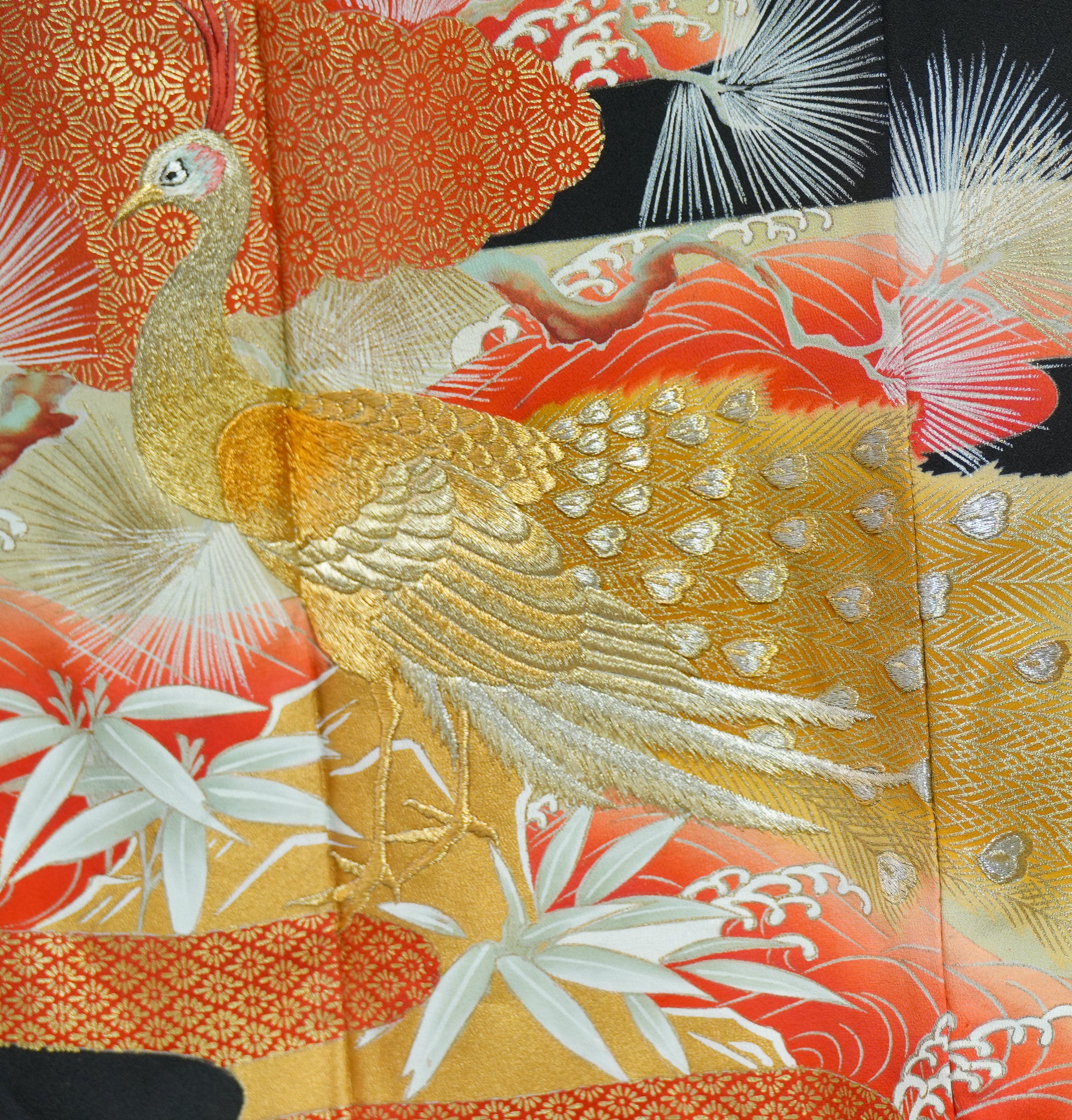 Premium Fabric SHO: 0317-07 | Black orange phoenix