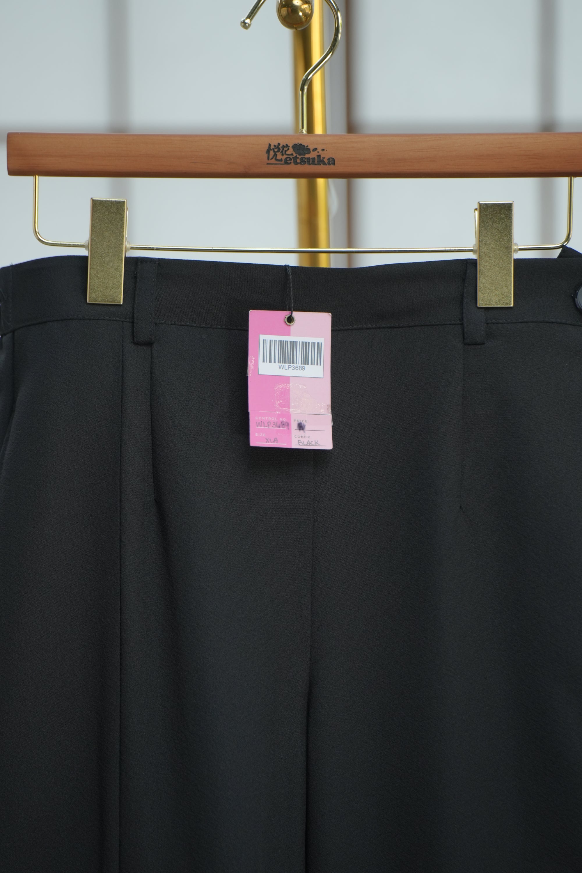On-hand:  Wide Leg Pants Black and lines | XLA | WLP3689