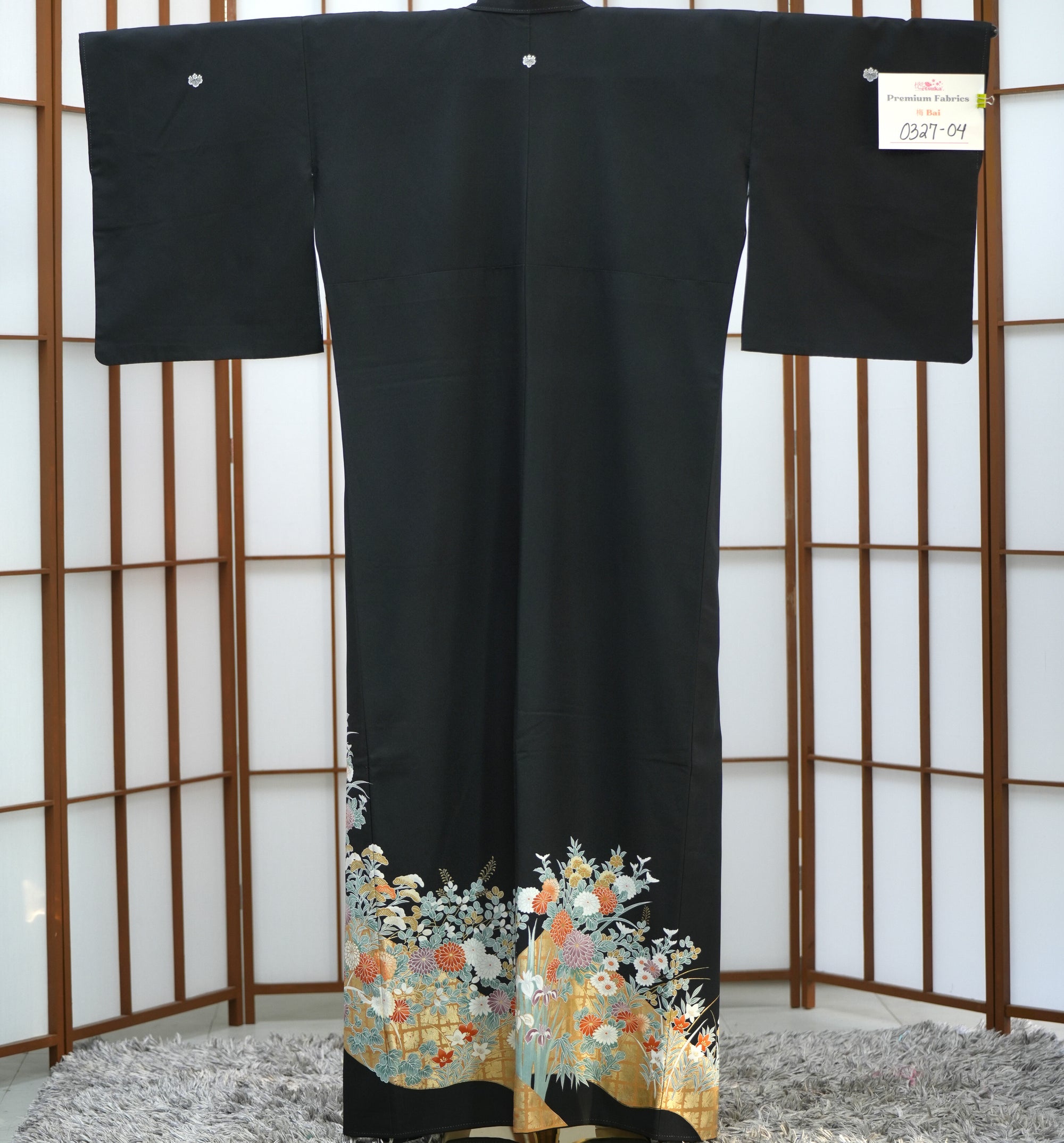 Bai Fabric: 0327-04 | Black ornate