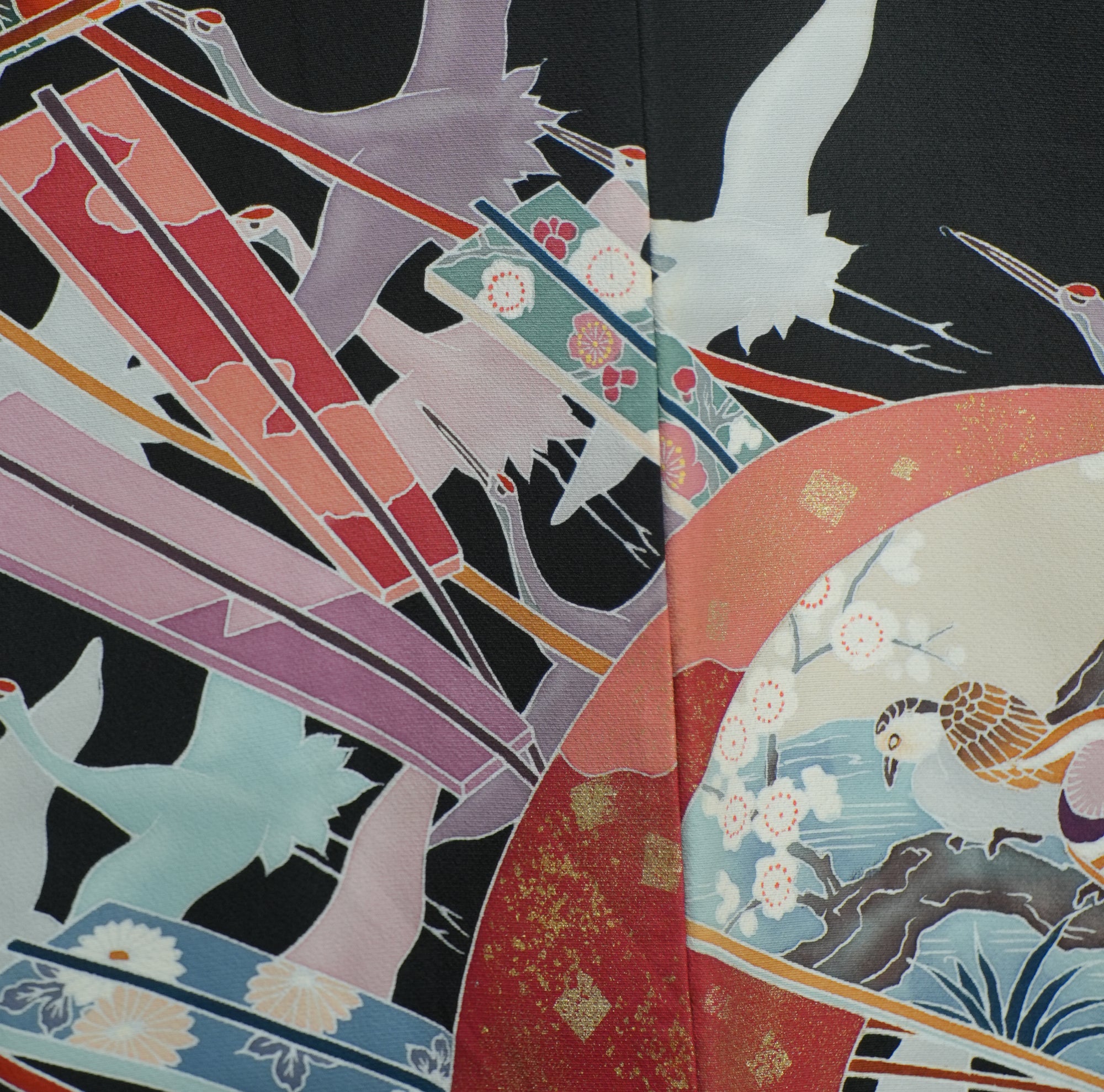 Bai Fabric: 0327-01 | Birds and fans