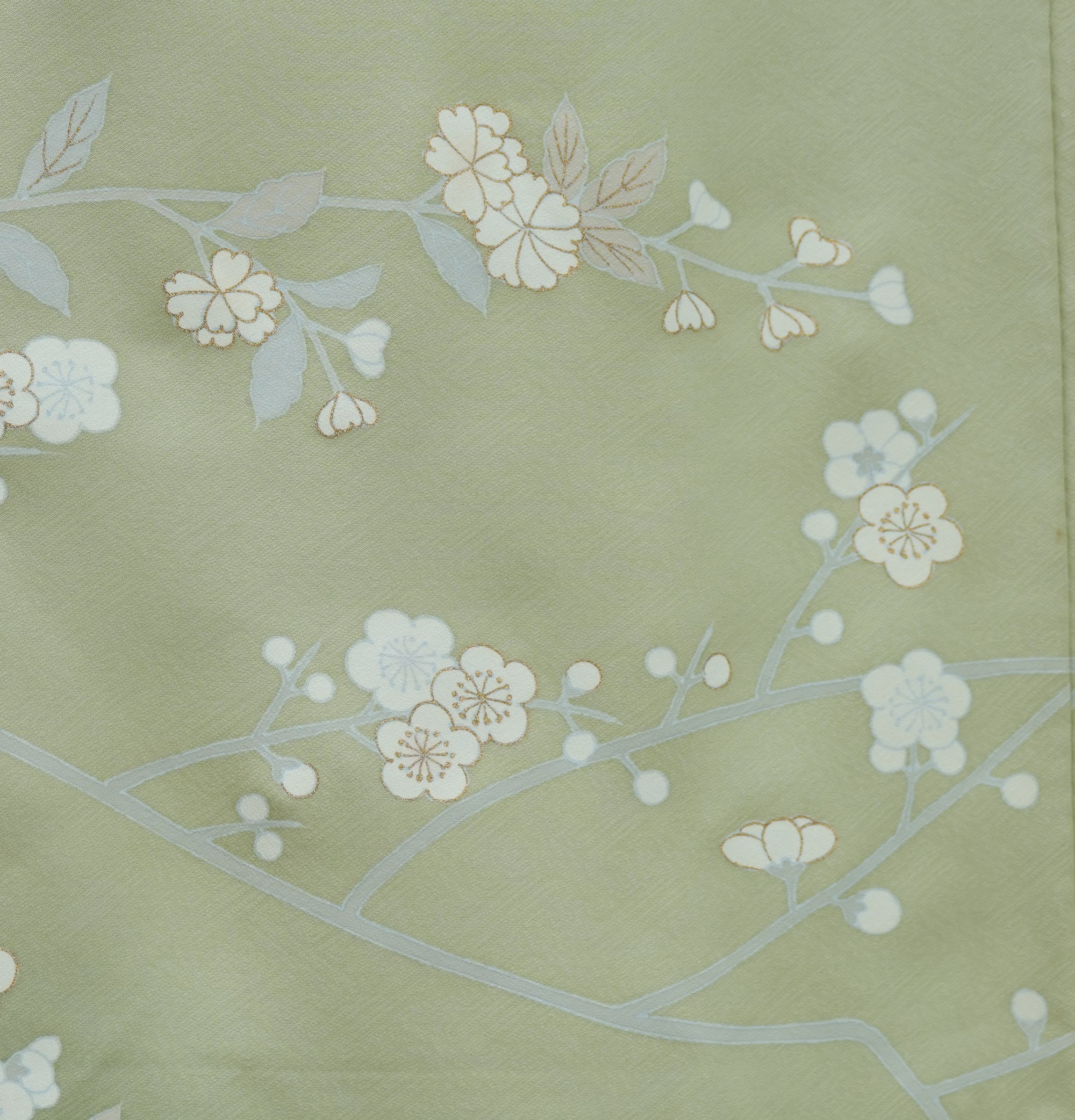 Chiku Fabric: 0327-13 Lime floral