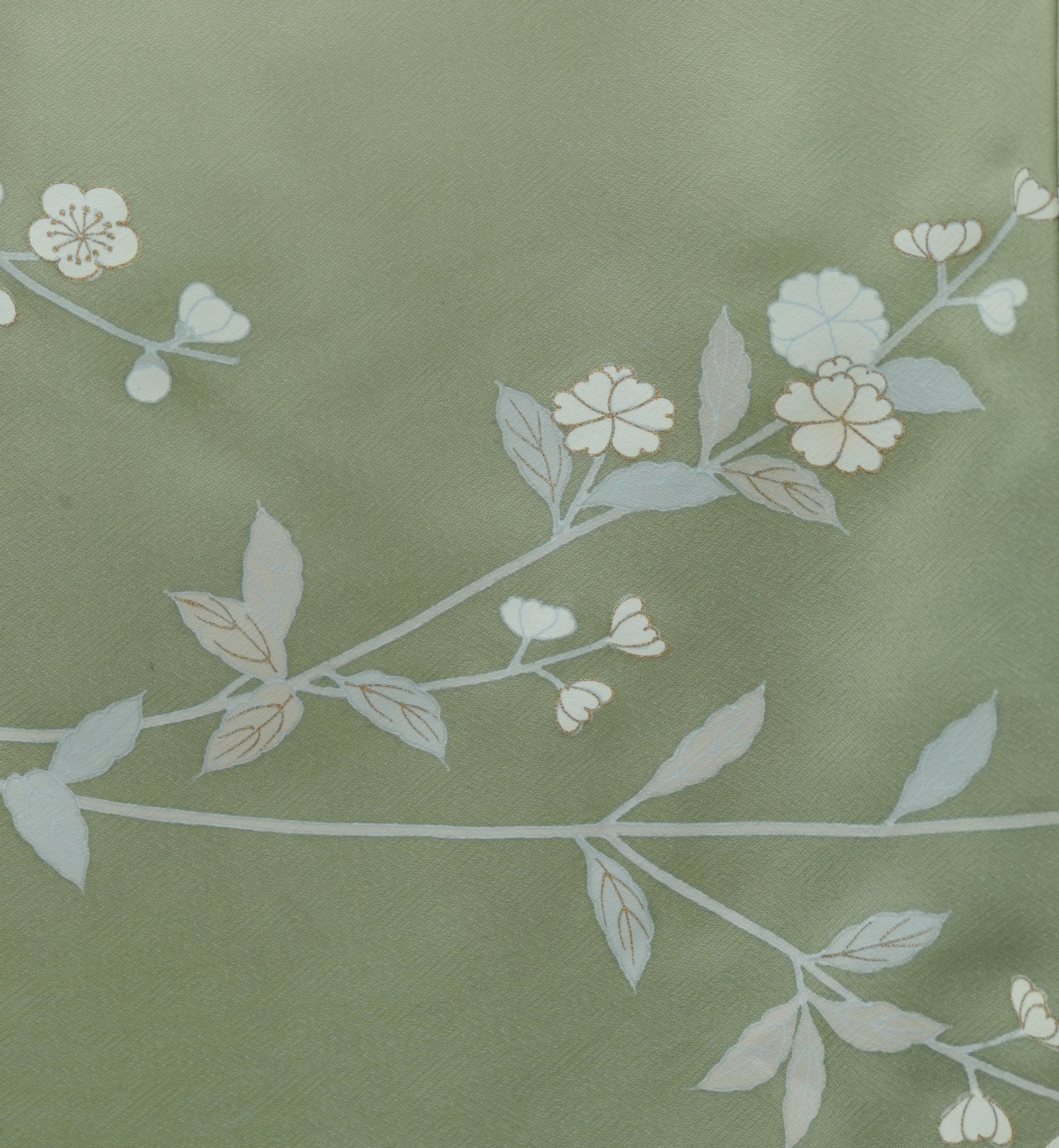 Chiku Fabric: 0327-13 Lime floral