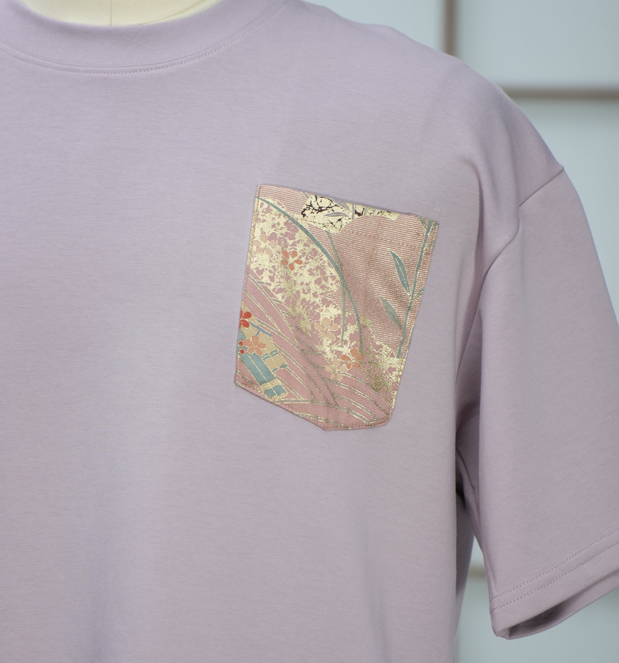 Premium On-hand: Pink Men’s patchwork shirt | L | TSS7360A