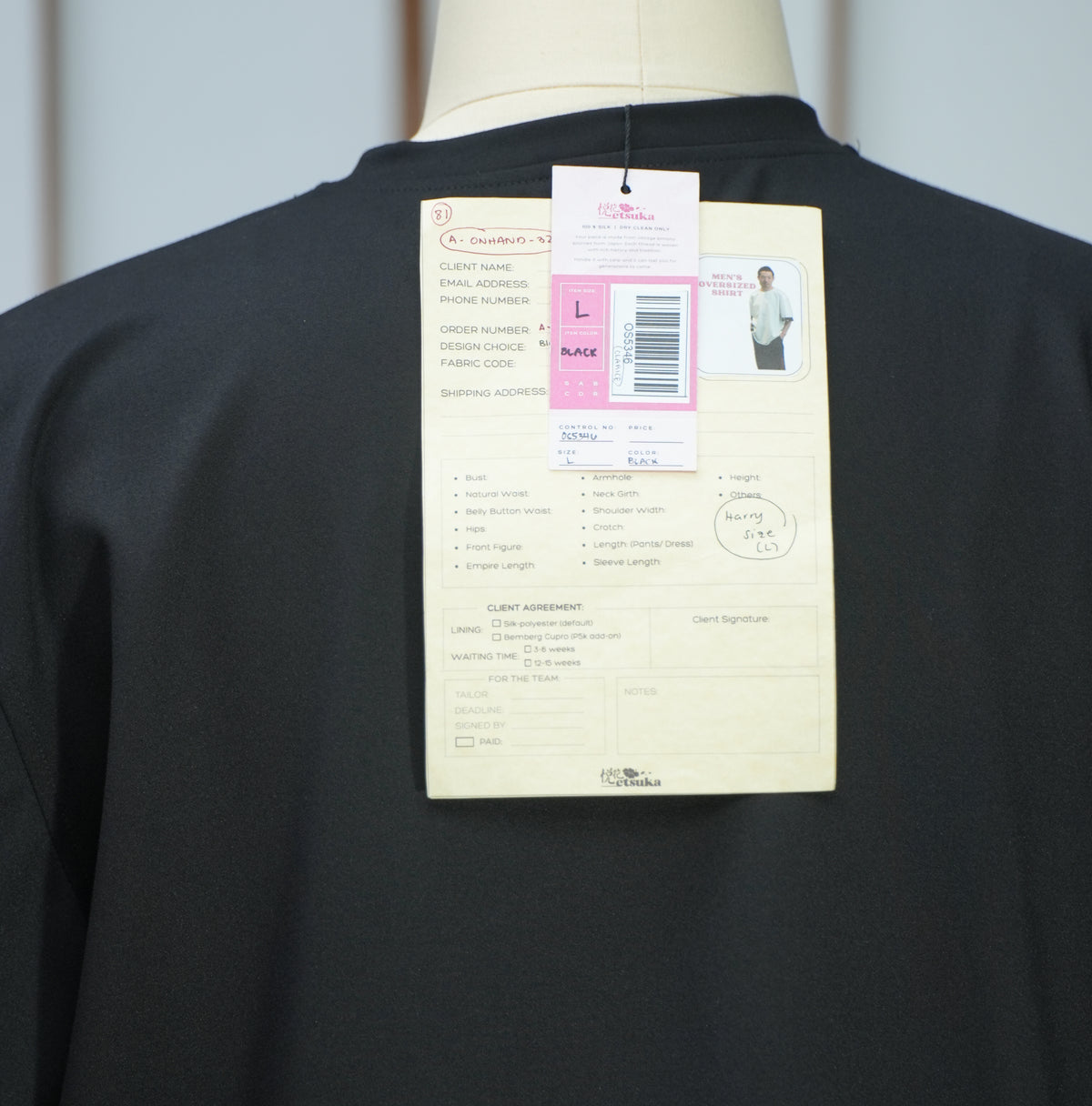 Premium On-hand: Black red Oversized Shirt | LARGE | OS5346