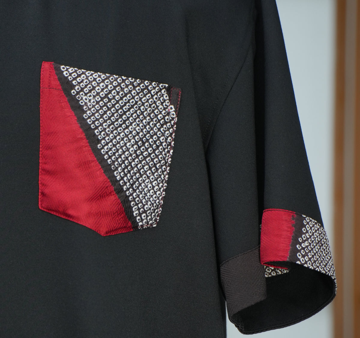 Premium On-hand: Black red Oversized Shirt | LARGE | OS5346