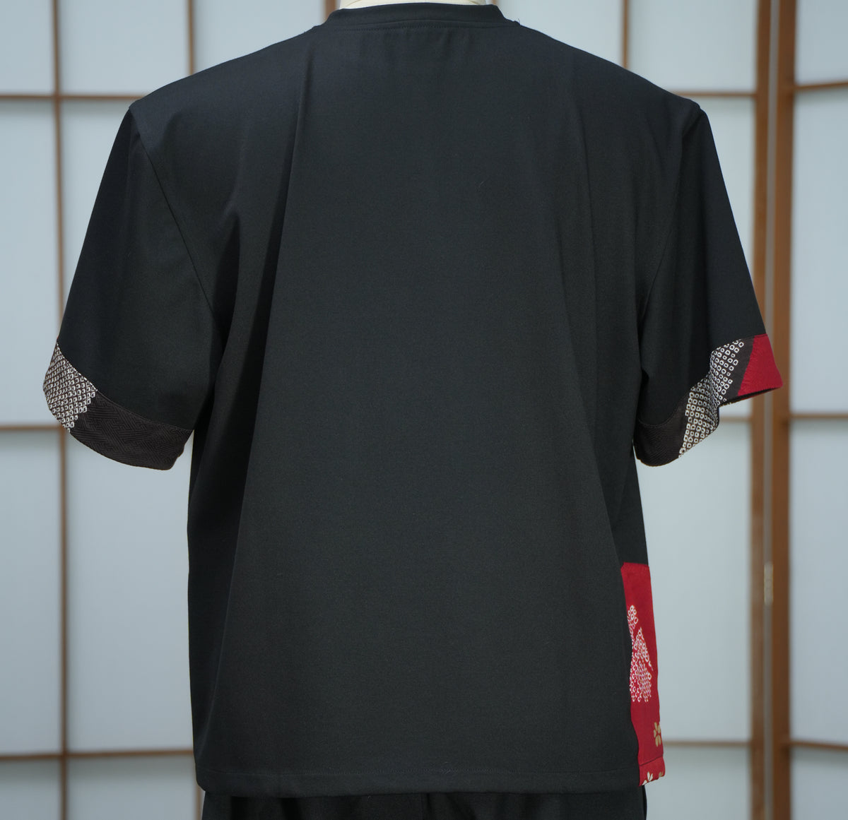 Premium On-hand: Black red Oversized Shirt | LARGE | OS5346