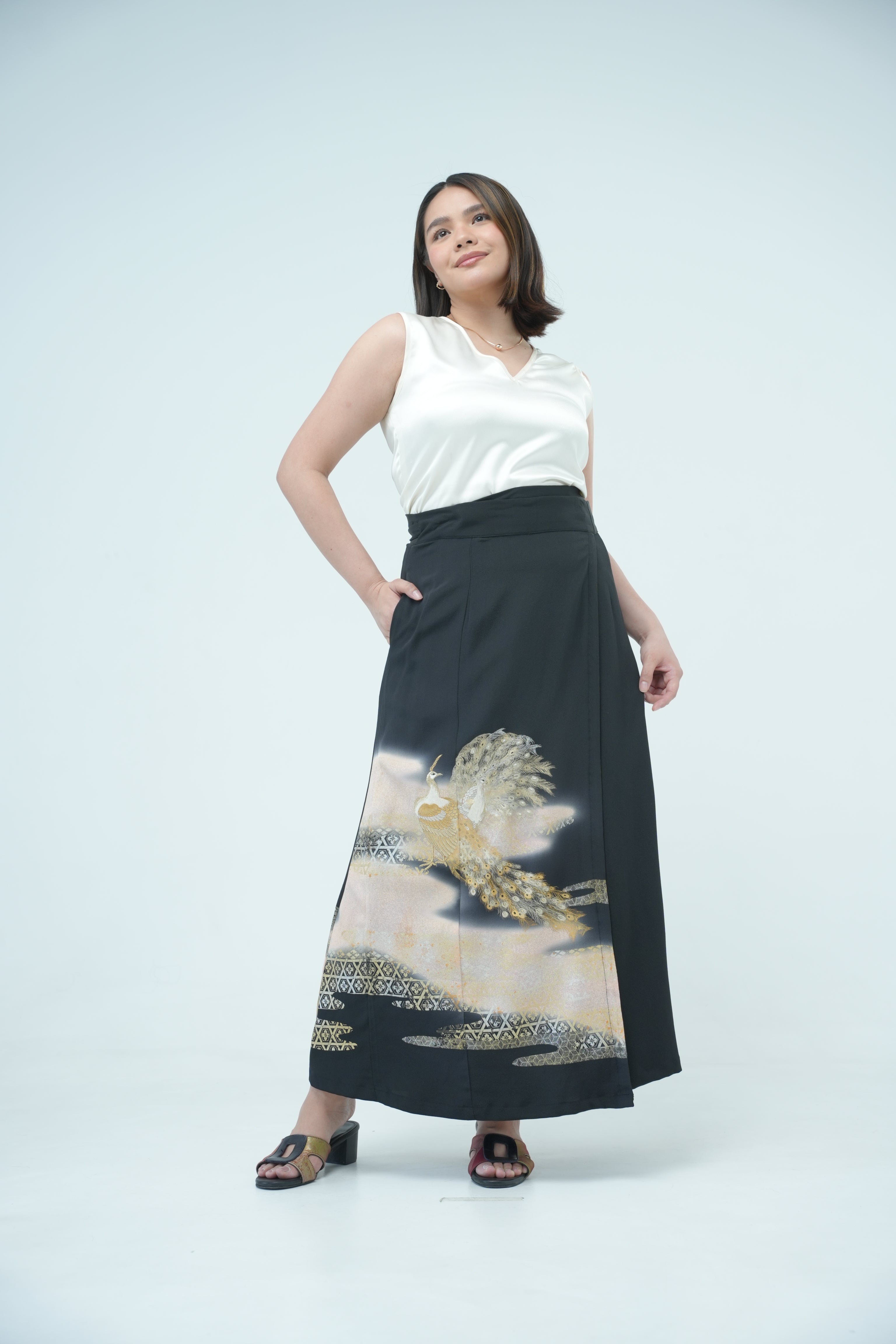 NON TOKYO ♡DIRECT PRINT WRAP SKIRT♡ Kimono Wrap Skirt – Etsuka Kimono Fashion