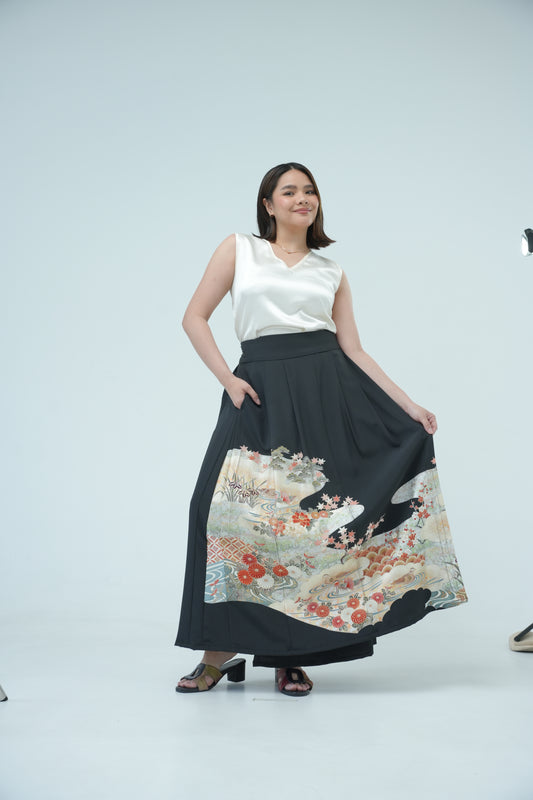 Kimono Hanbok-inspired skirt
