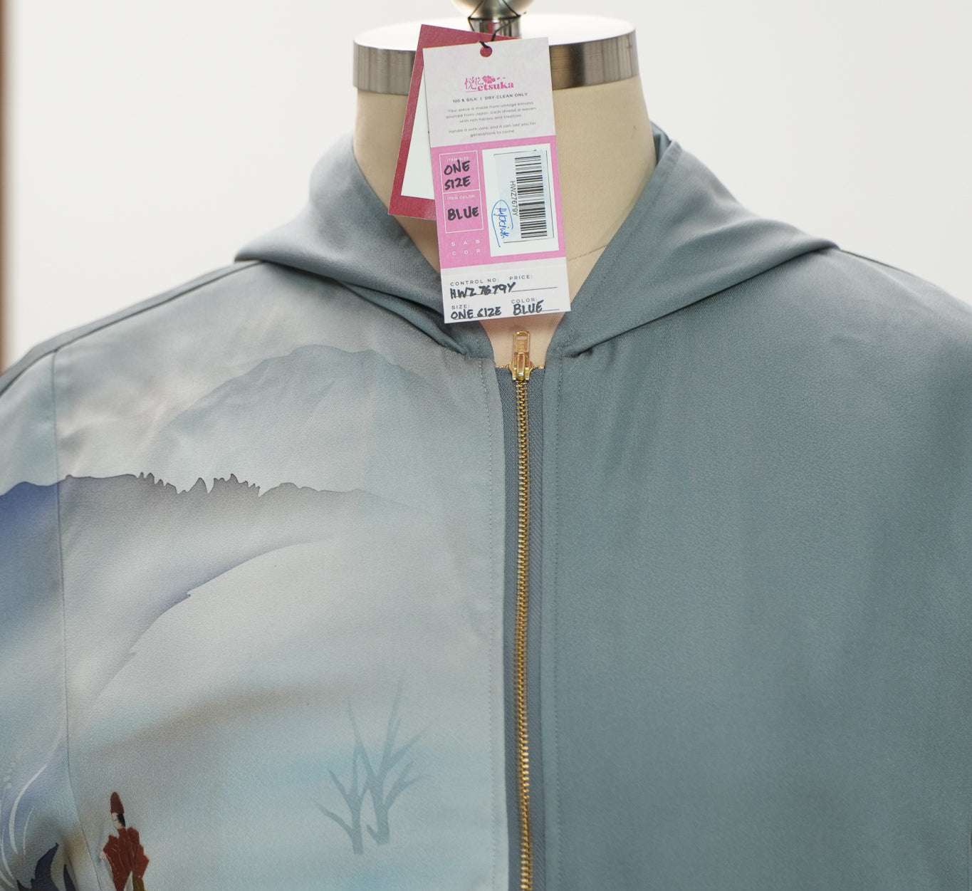 Premium On-hand: Blue Hoodie With Zipper | HWZ7679