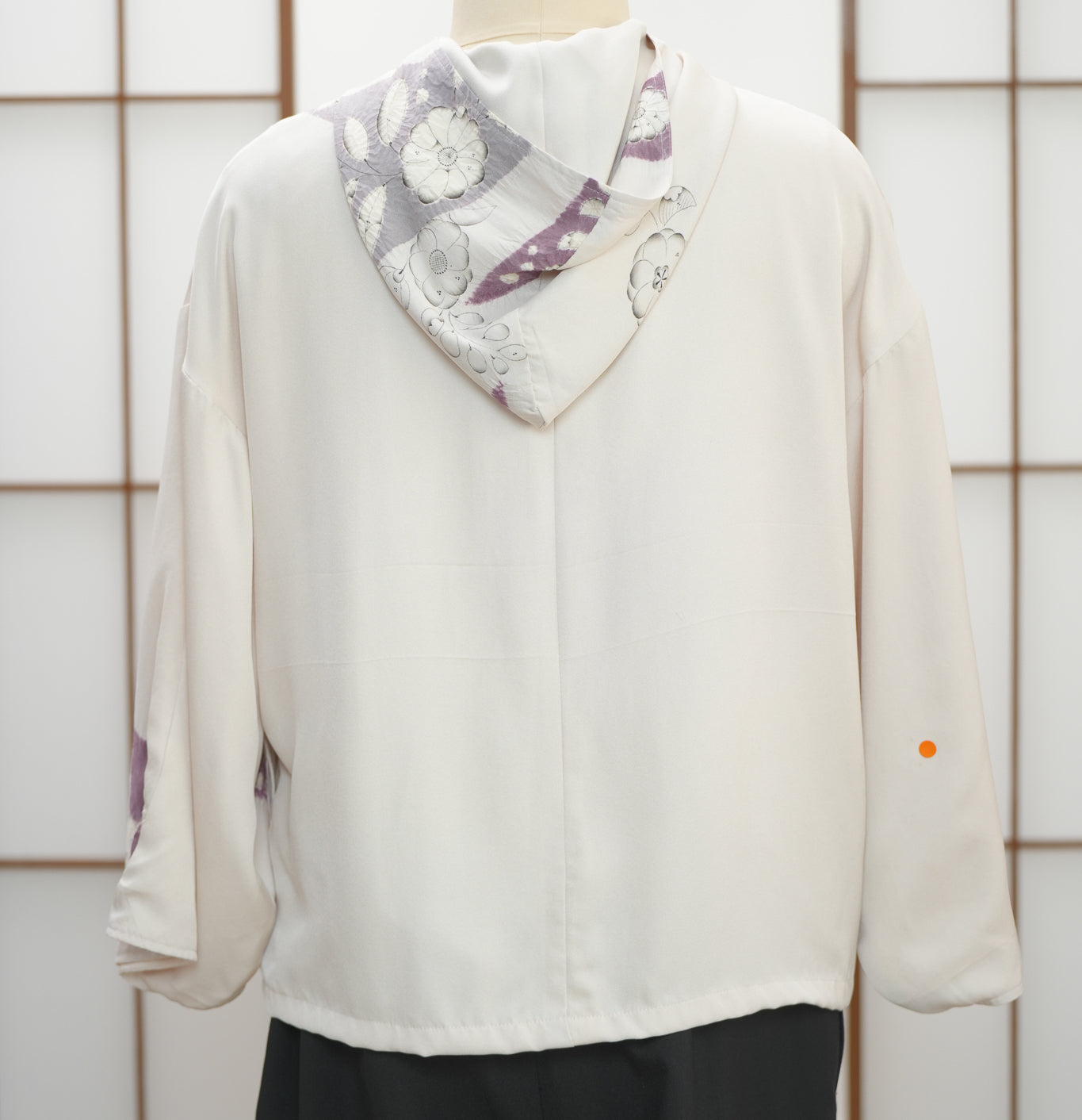 On-hand: Cream Hoodie With Zipper | HWZ6200 (with shibori elements!)