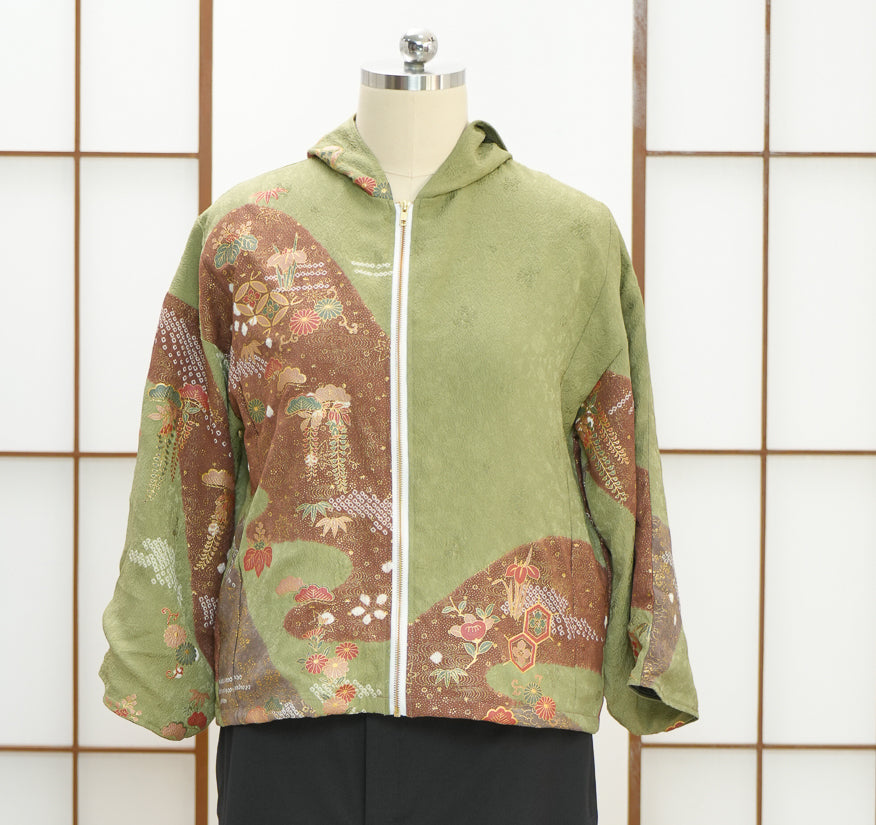 On-hand: Green Hoodie With Zipper | HWZ6214
