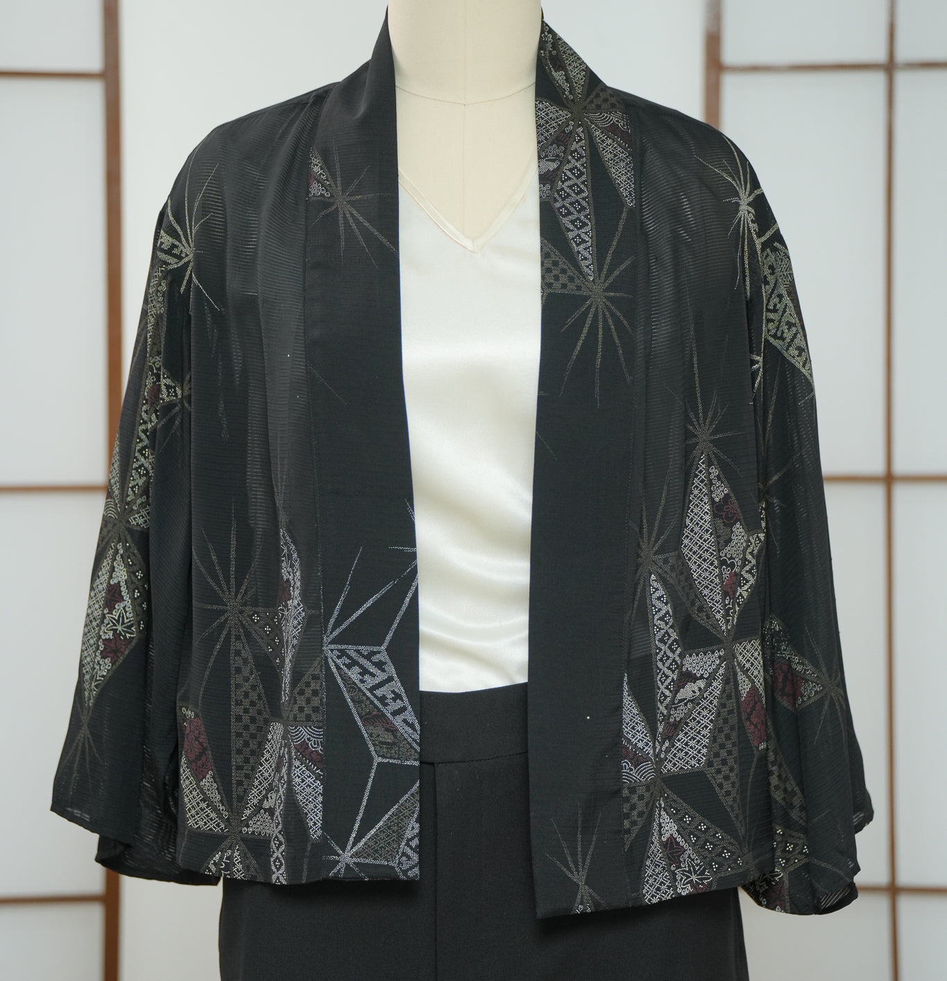 Premium On-hand item: Black See through Blazer | 2P | B6530