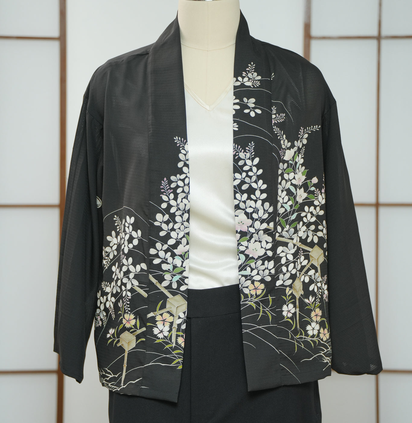 Premium On-hand item: See thorugh Black Blazer | 1T | B6522