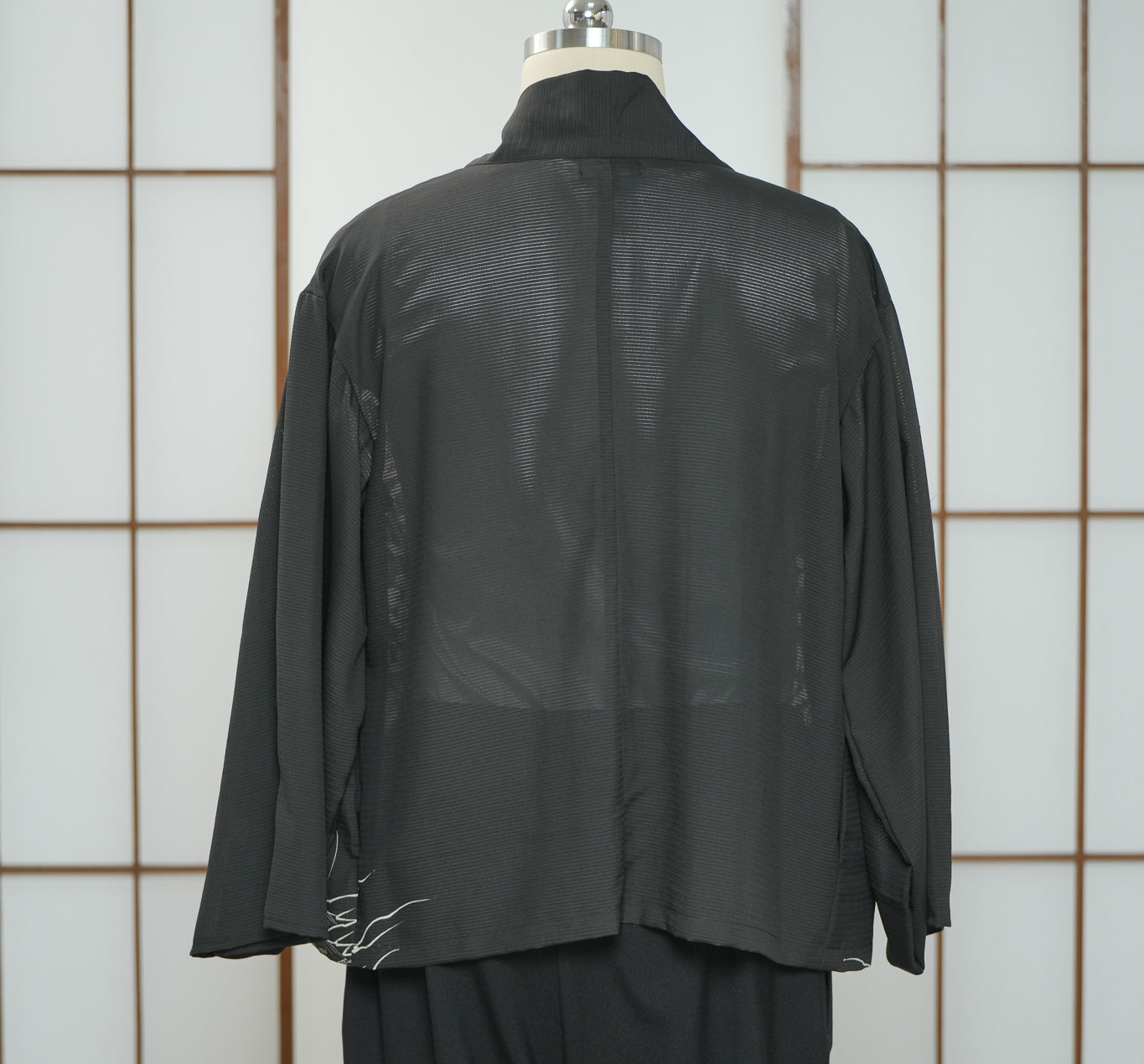 Premium On-hand item: See thorugh Black Blazer | 1T | B6522