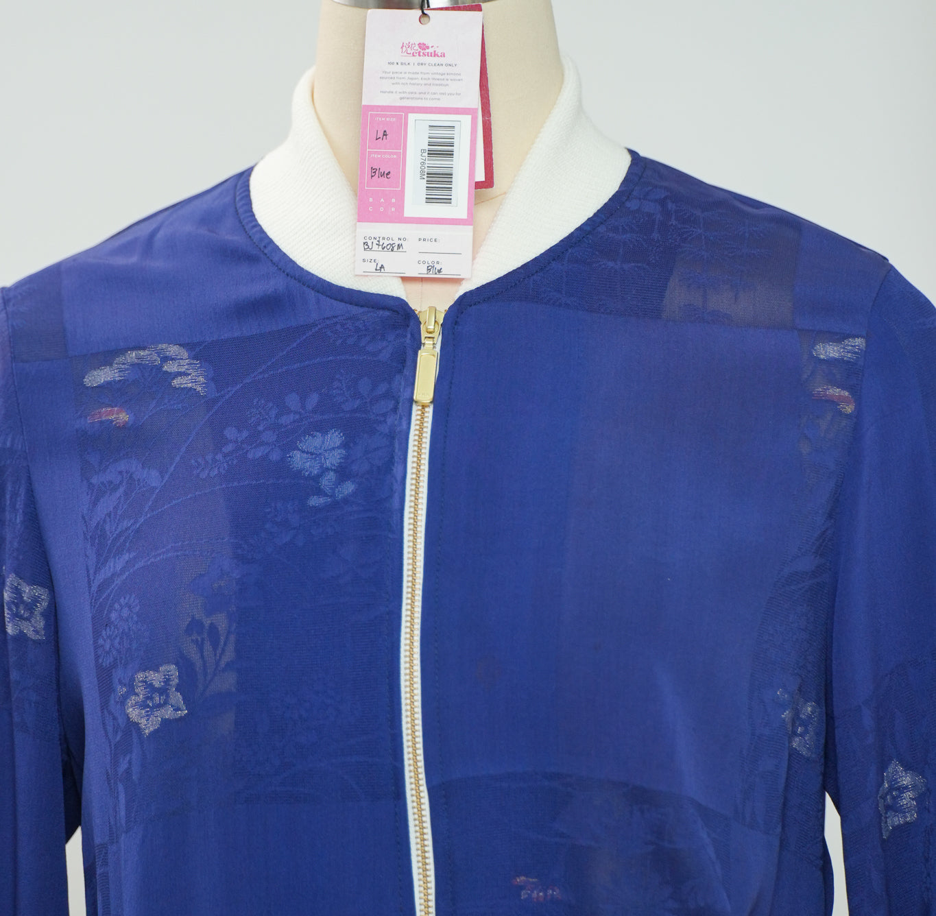 On-hand: See through Blue Bomber Jacket | BJ7608M | LA