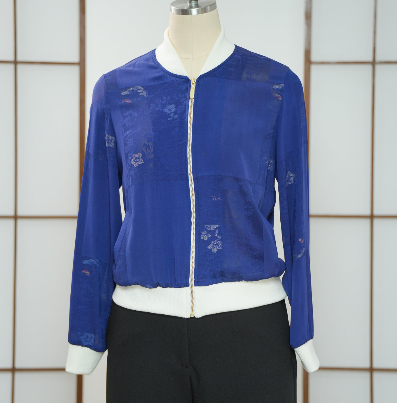 On-hand: See through Blue Bomber Jacket | BJ7608M | LA