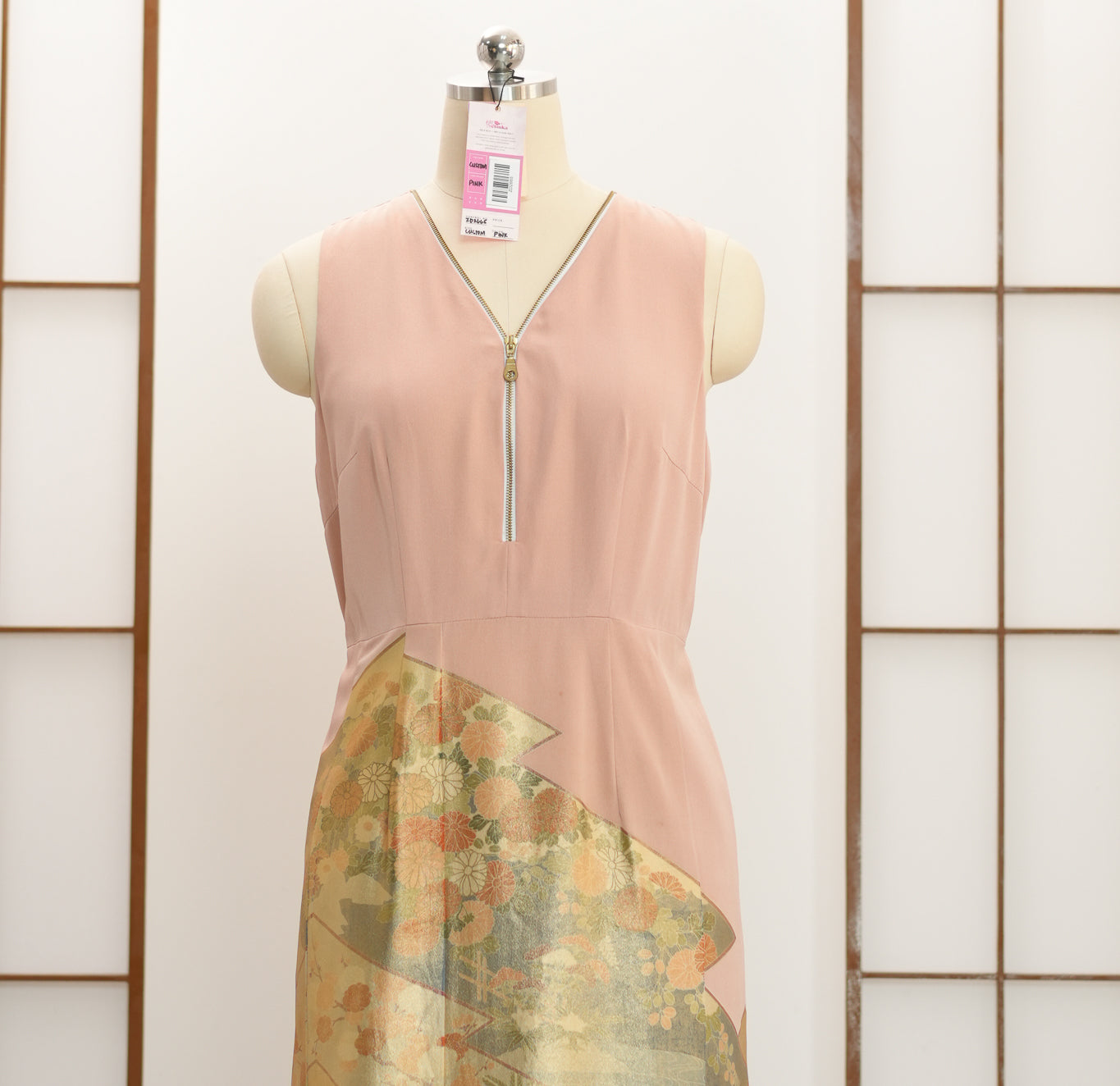 On-hand item:  Zipped Dress | ZD2665 | Refreshing Baby Pink