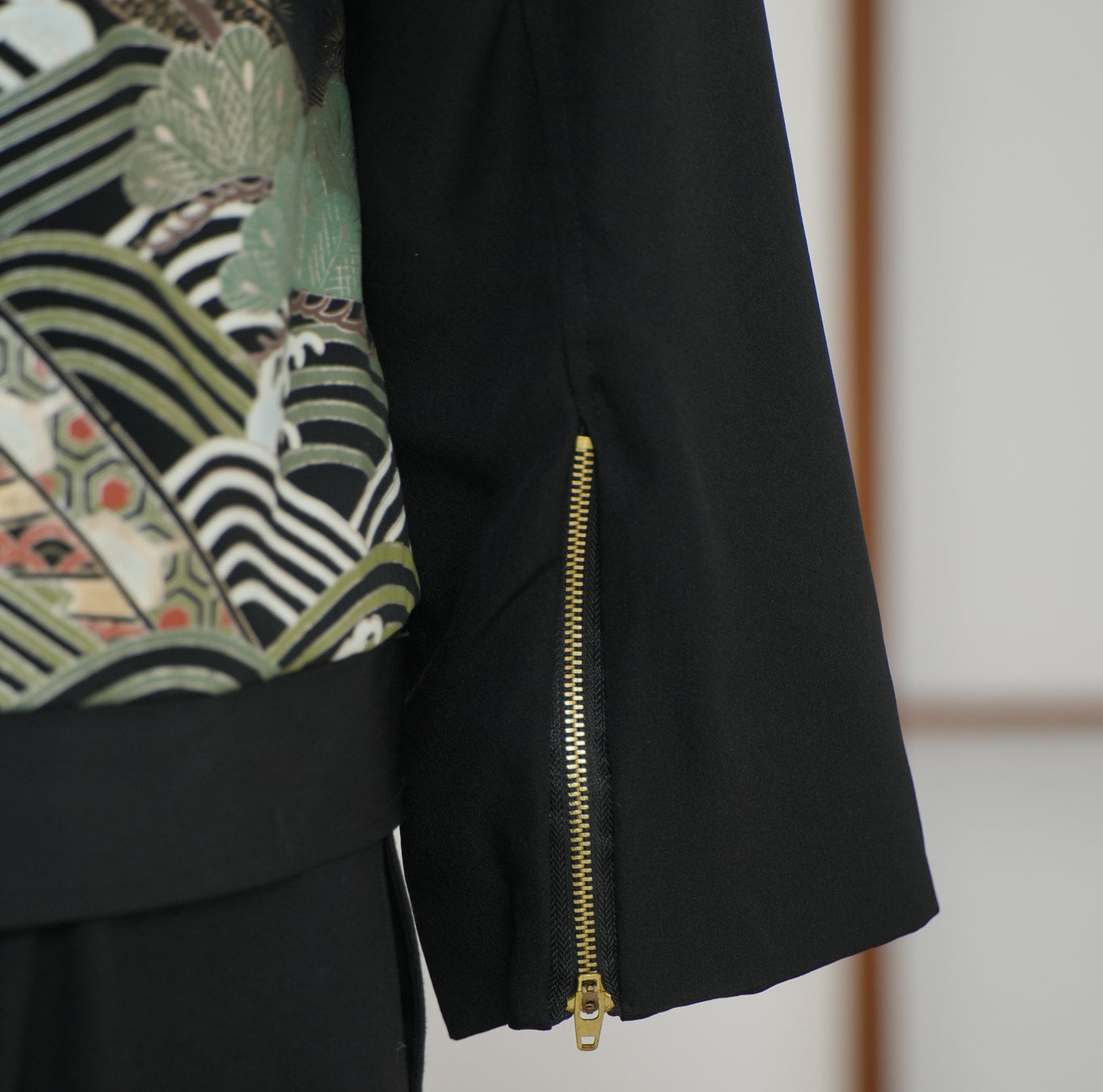 On-hand: Cashmere Cotton Biker Jacket | Black Midnight