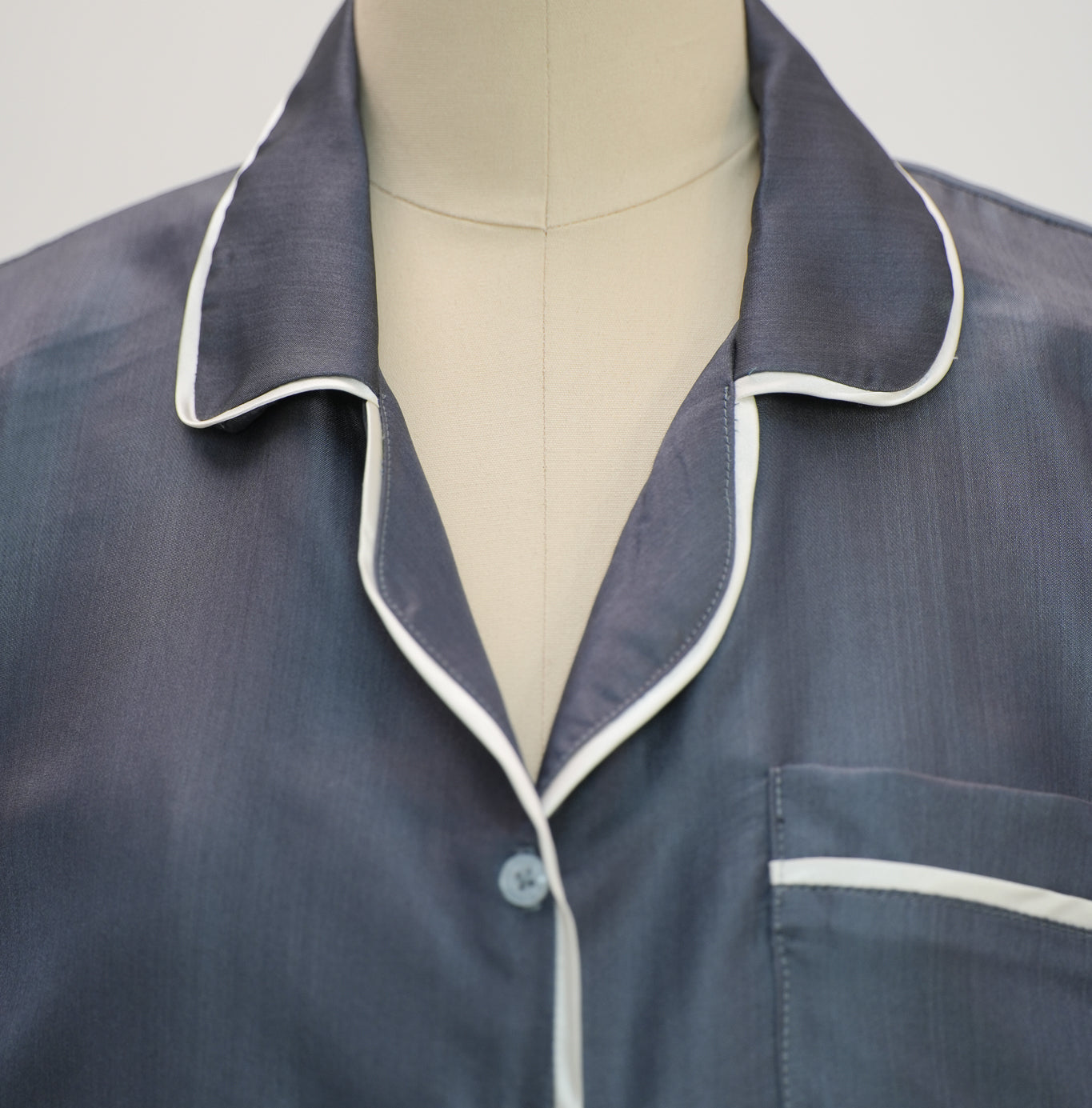 On-hand item: Women's Silver Silk Pajama Set