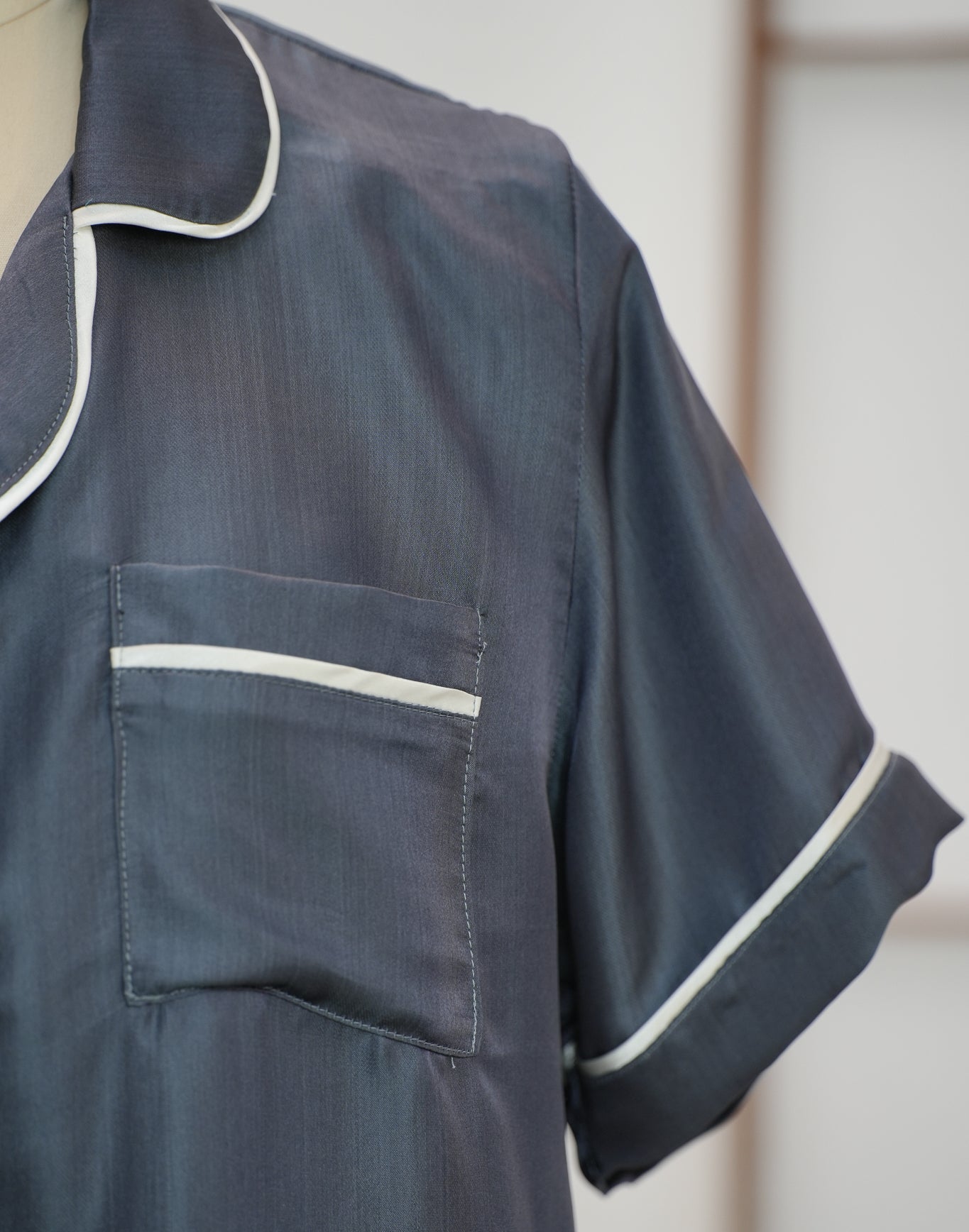 On-hand item: Women's Silver Silk Pajama Set