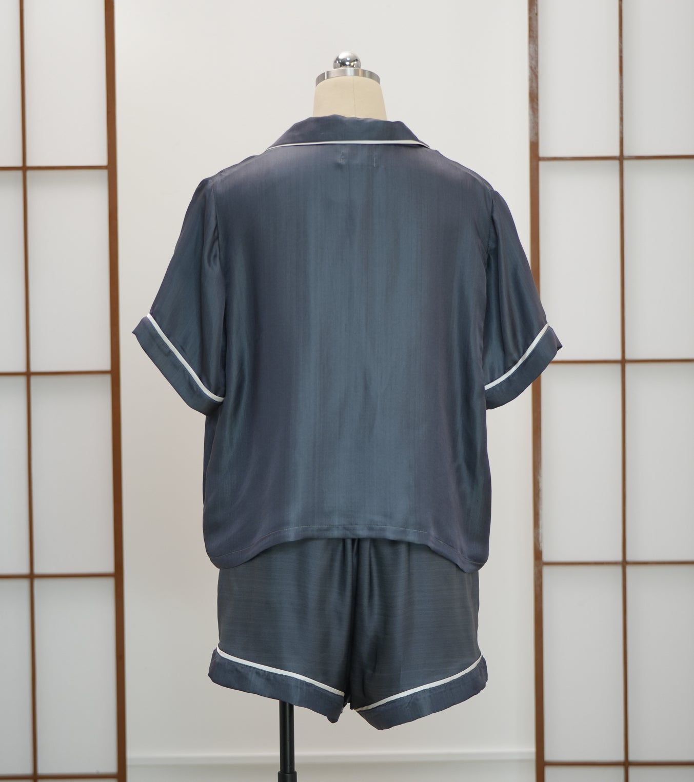 On-hand item: Women's Silver Silk Pajama Set
