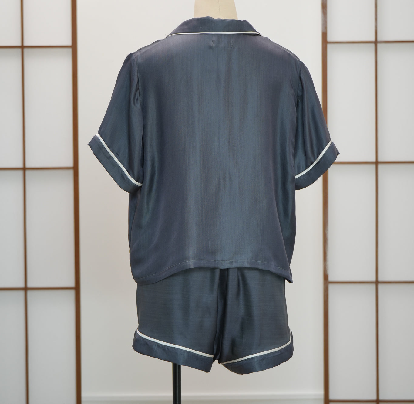 On-hand item: Women's Silver Silk Pajama Set