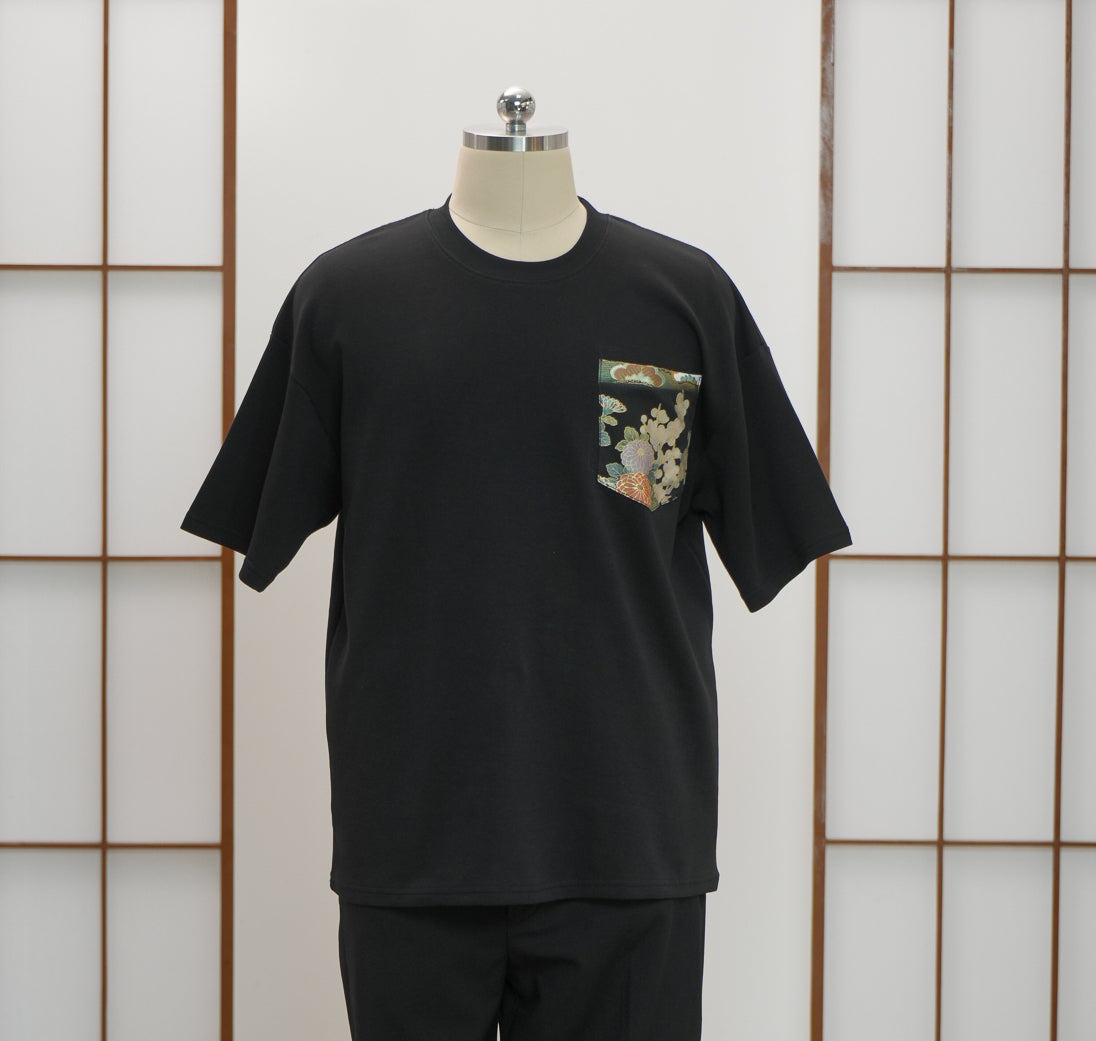 Premium On-hand: Black Men’s patchwork shirt | XL | TS7422A -mtss