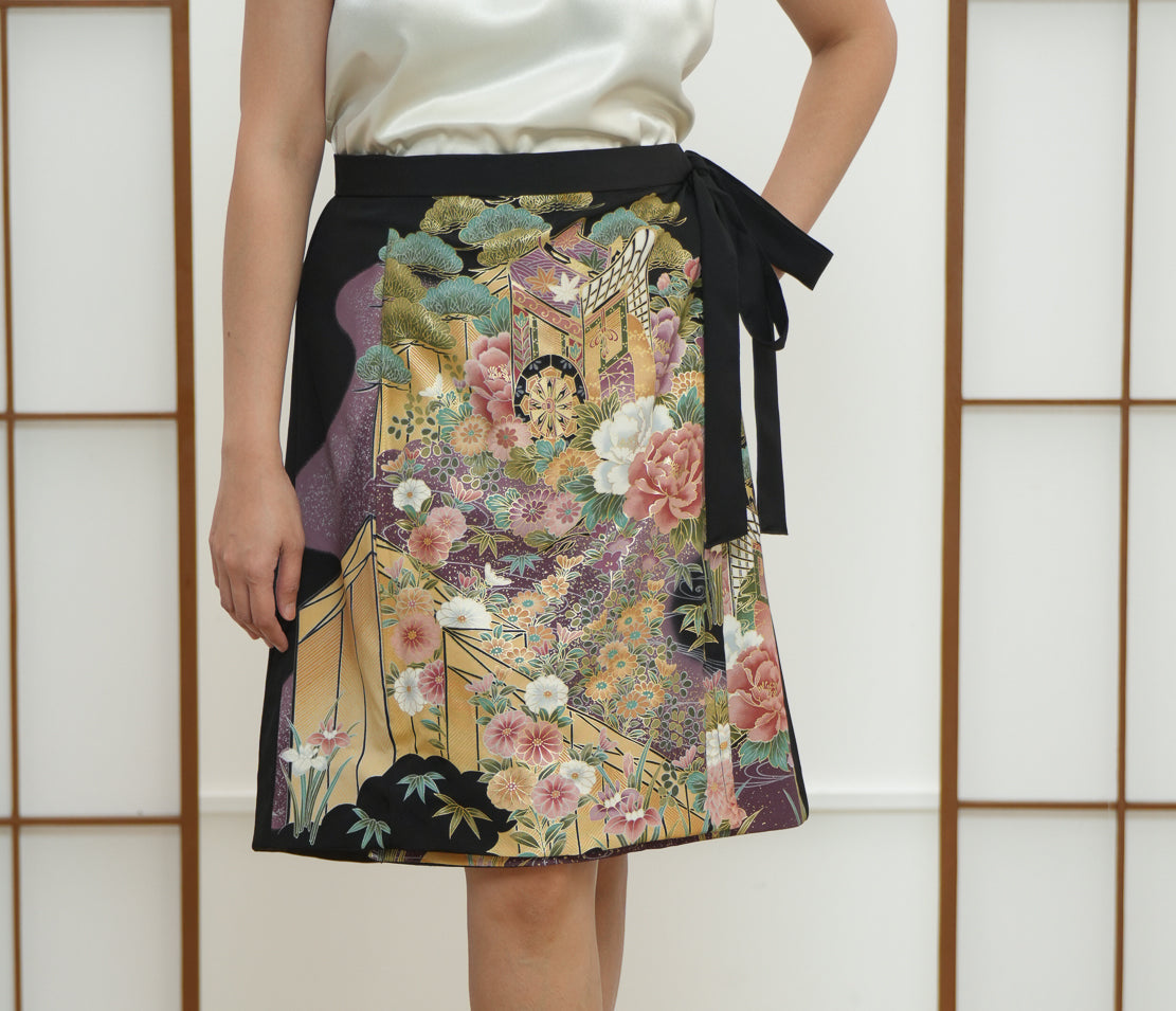 On-hand: Black Summer Wrap Skirt  | SWS7831 | 1T