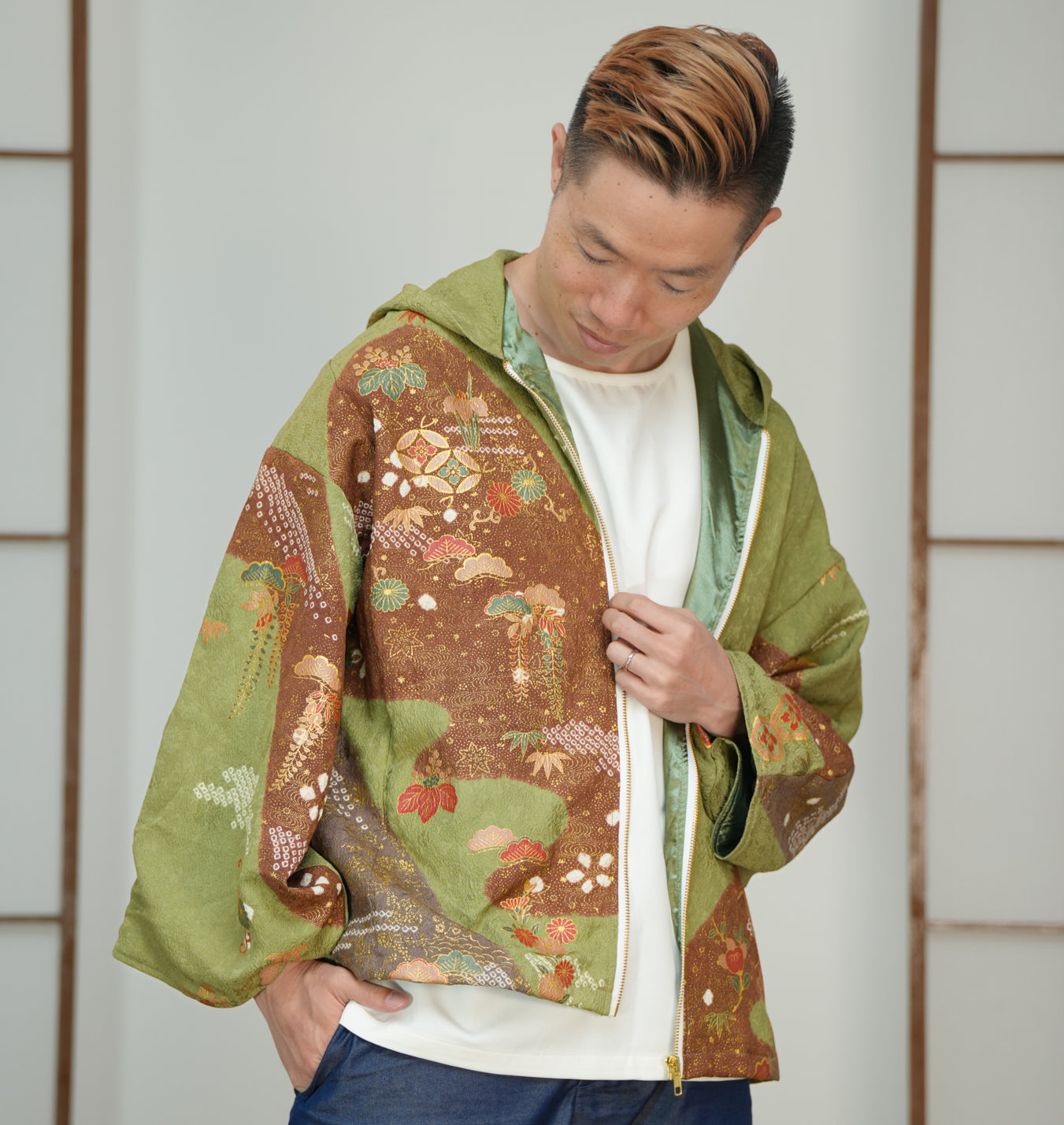 On-hand: Green Hoodie With Zipper | HWZ6214