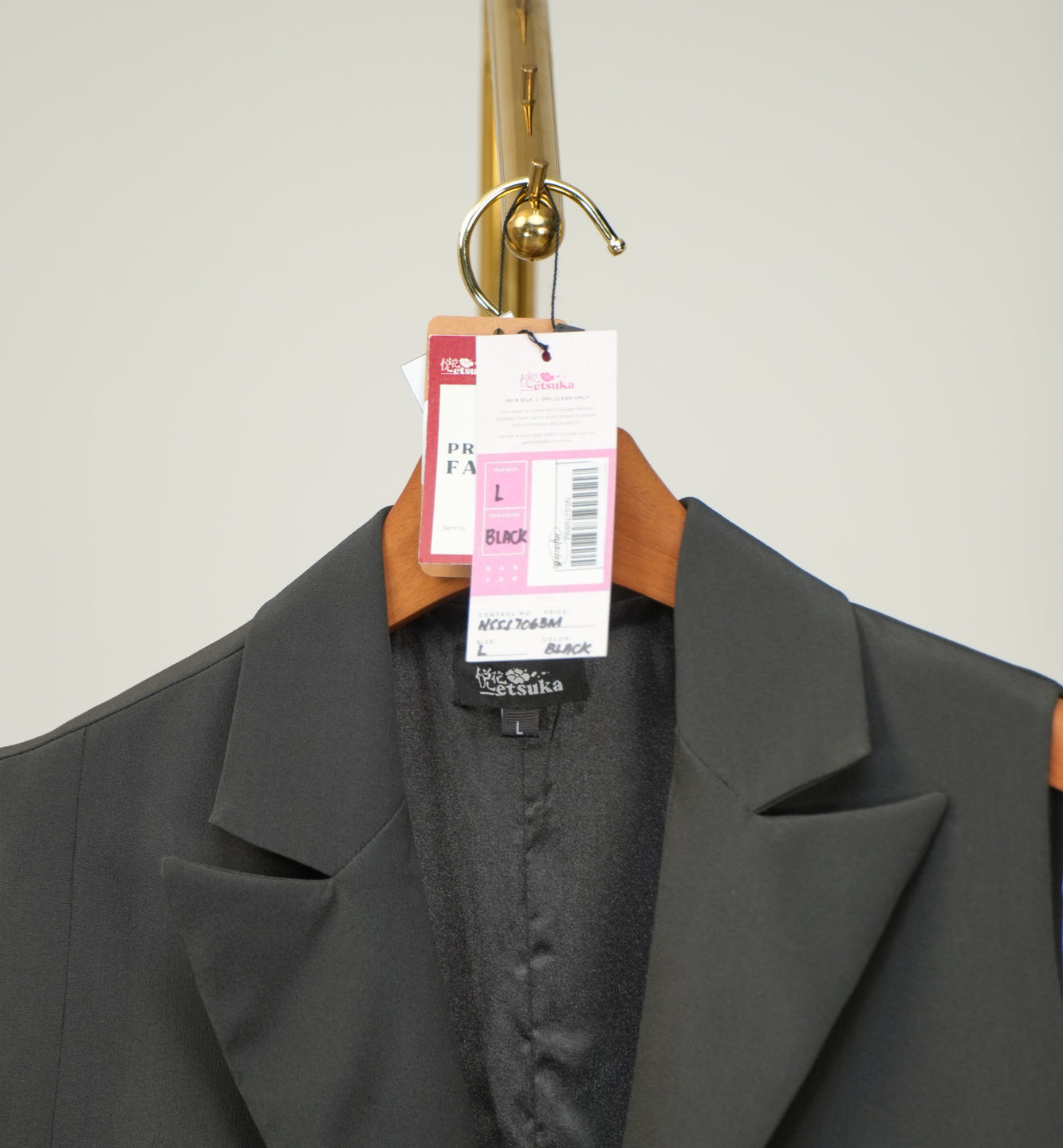 🎉5.14 Premium On-hand: Black No sleeves suit jacket | L | NSSJ7065M - mimi's choice