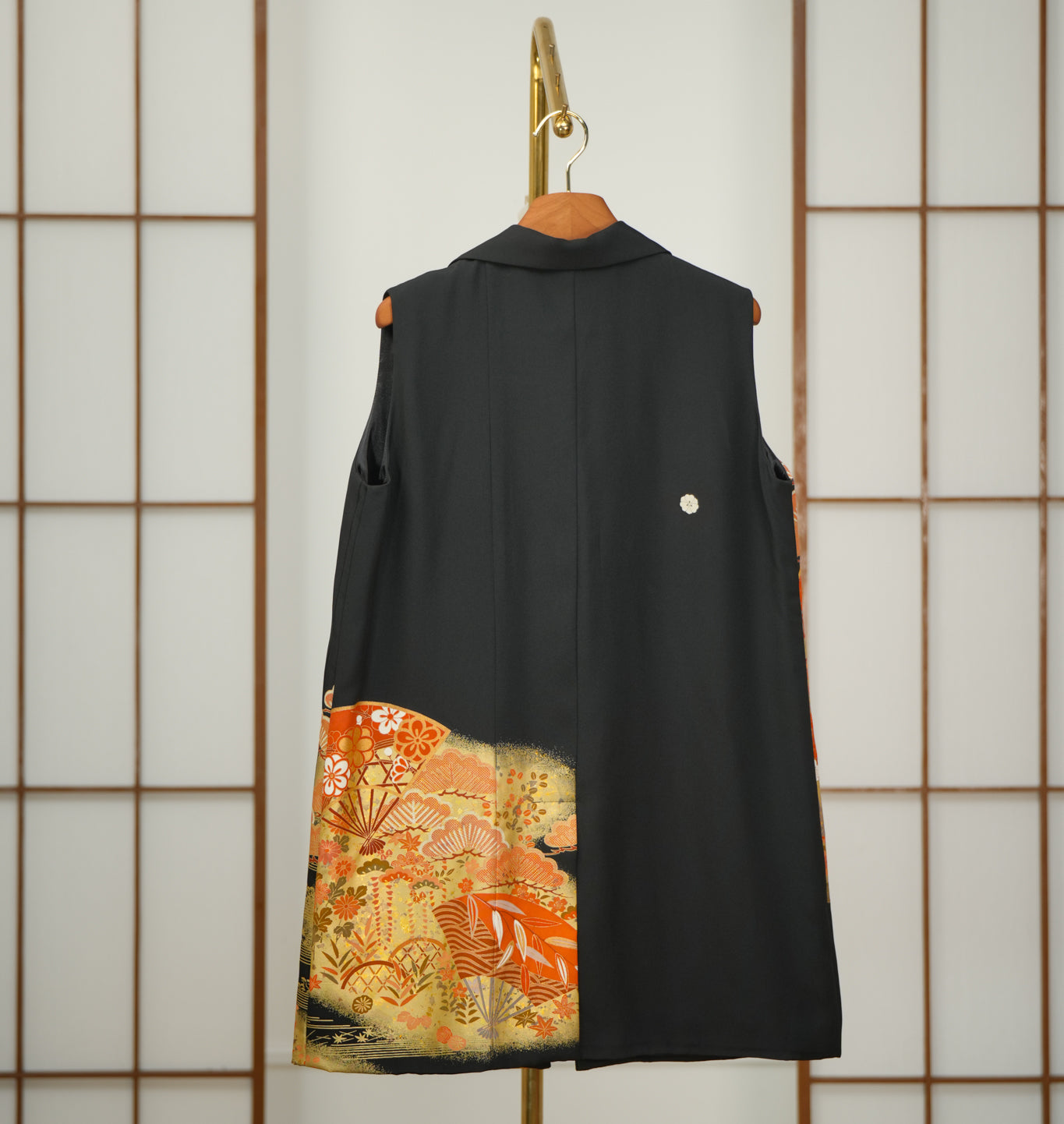 Premium On-hand: Black No sleeves suit jacket | L | NSSJ7064M