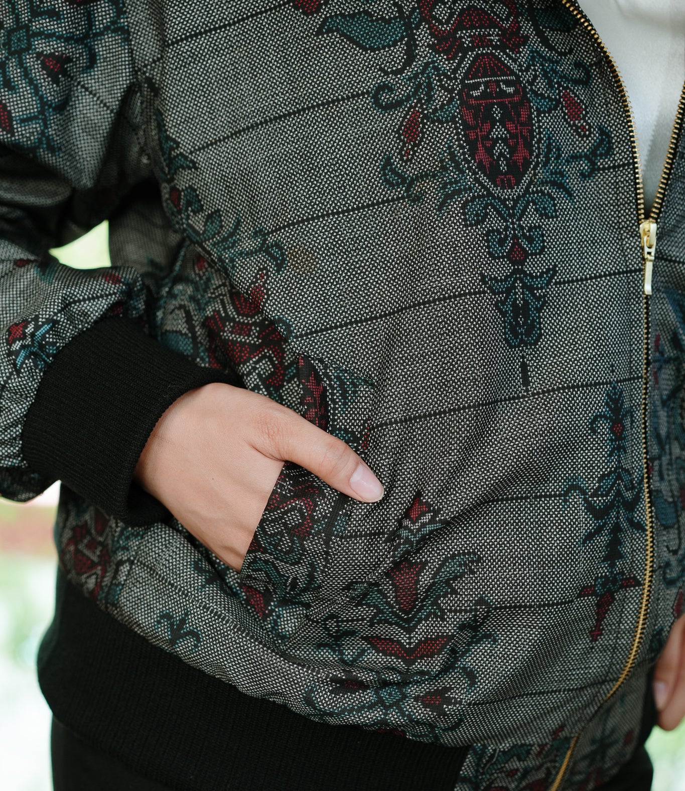 Premium On-hand: Black Loose Fit Oshima Men's Bomber Jacket | LBJ7566M | Large