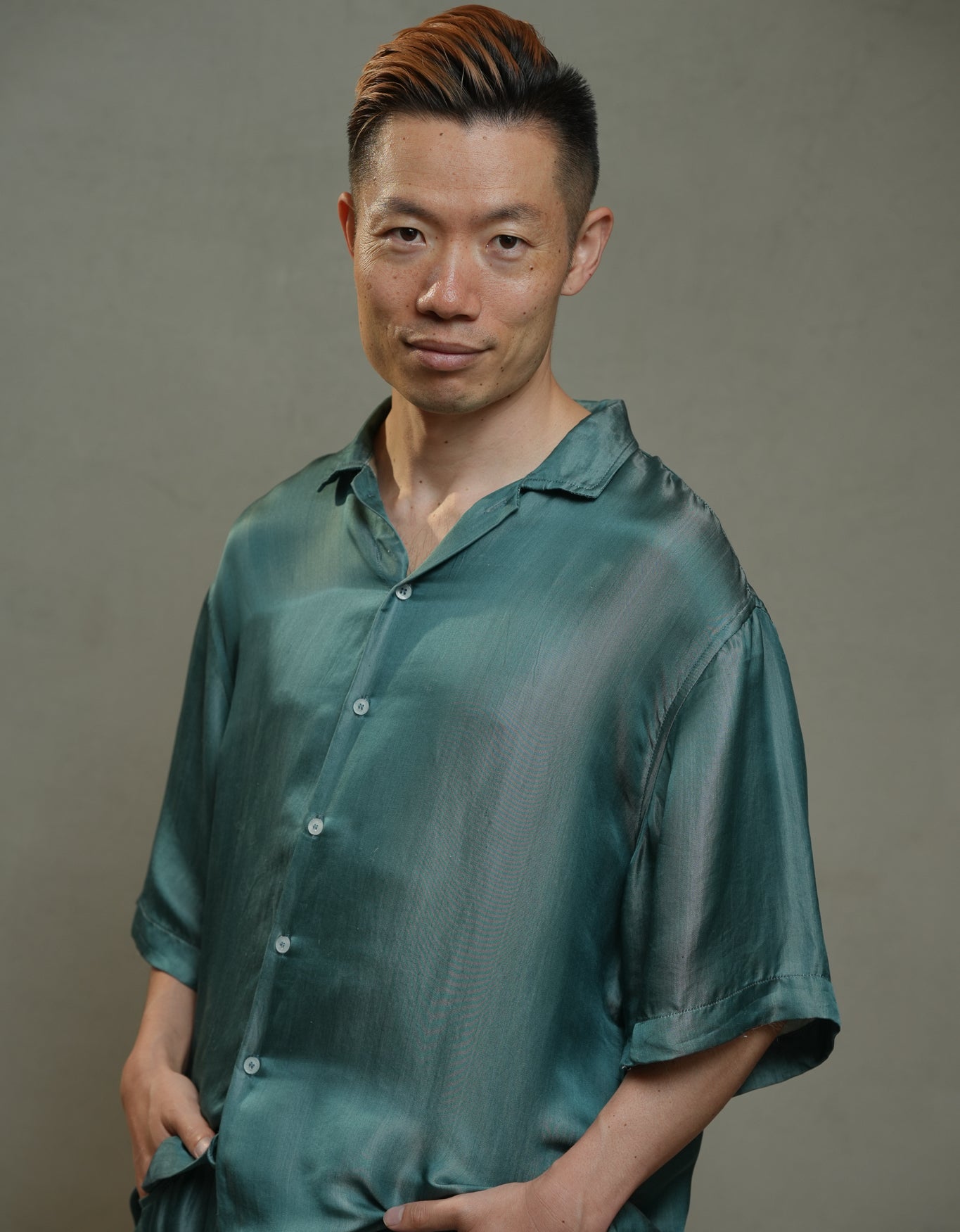 On-hand item: Teal Men's Silk Pajama Set
