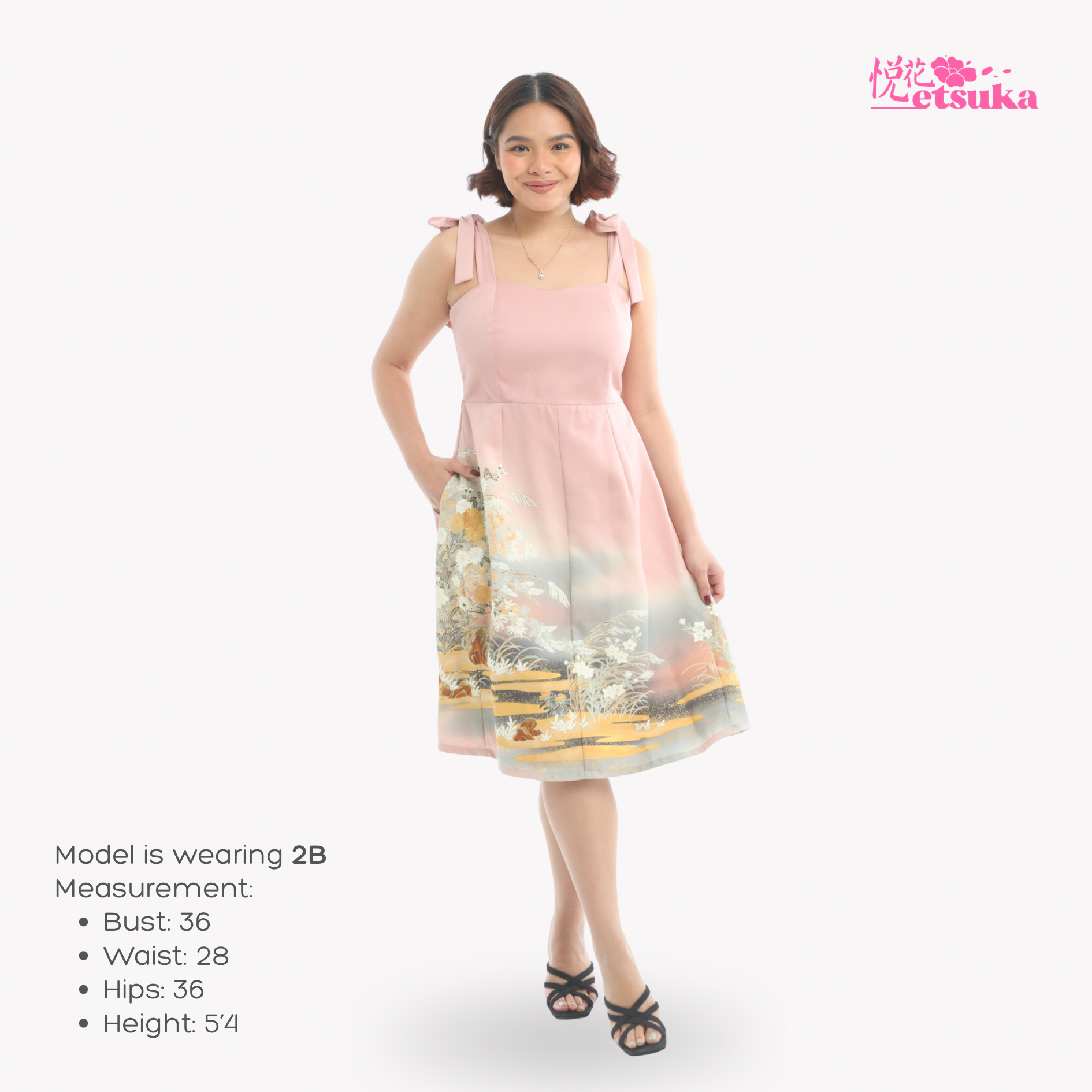 Premium On-hand item: Blue Tea Dress | TD2660 | 2B | Yuzen Painting!
