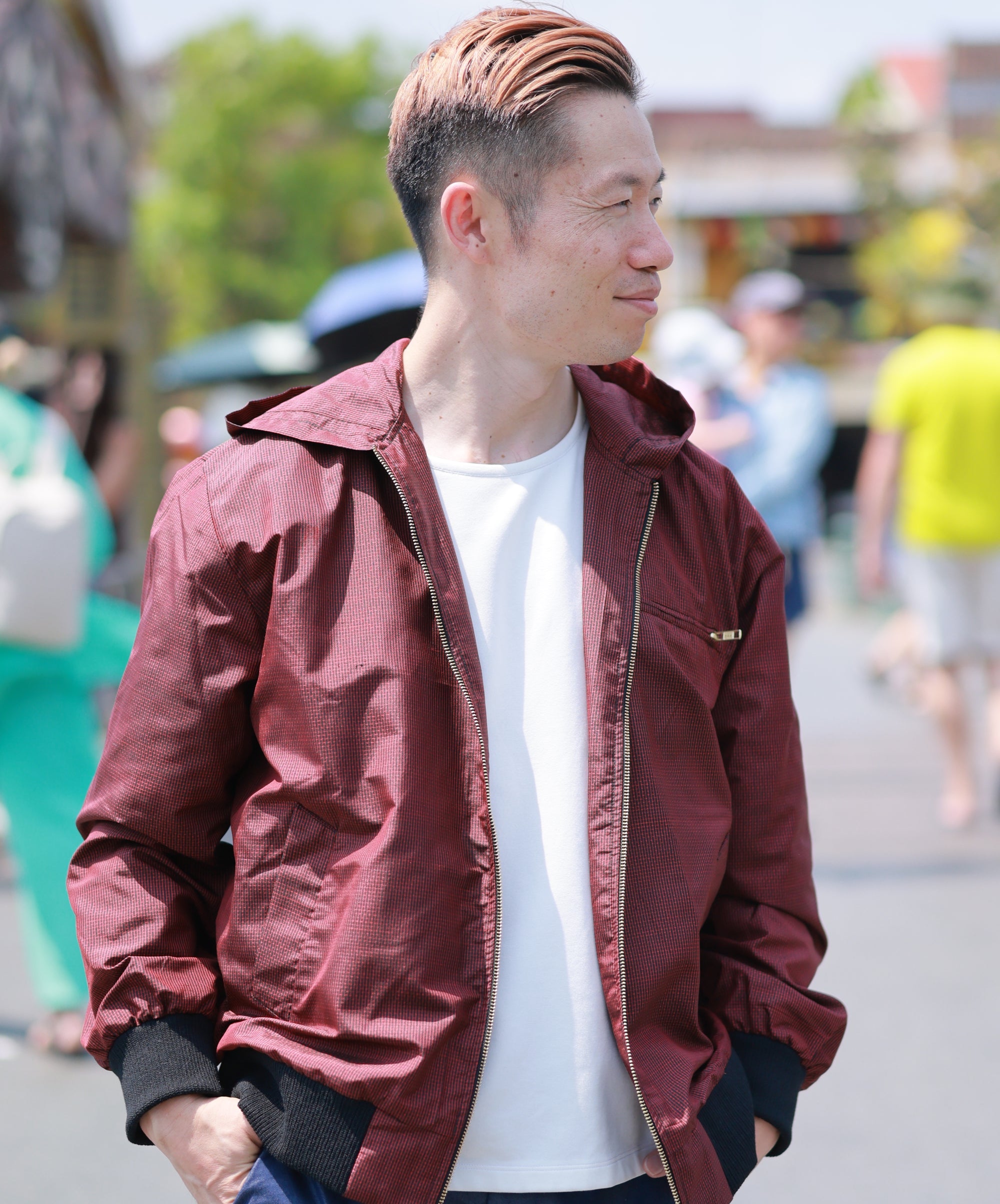 Premium On-hand: Red Loose Bomber Jacket | LBJ7568M | Large