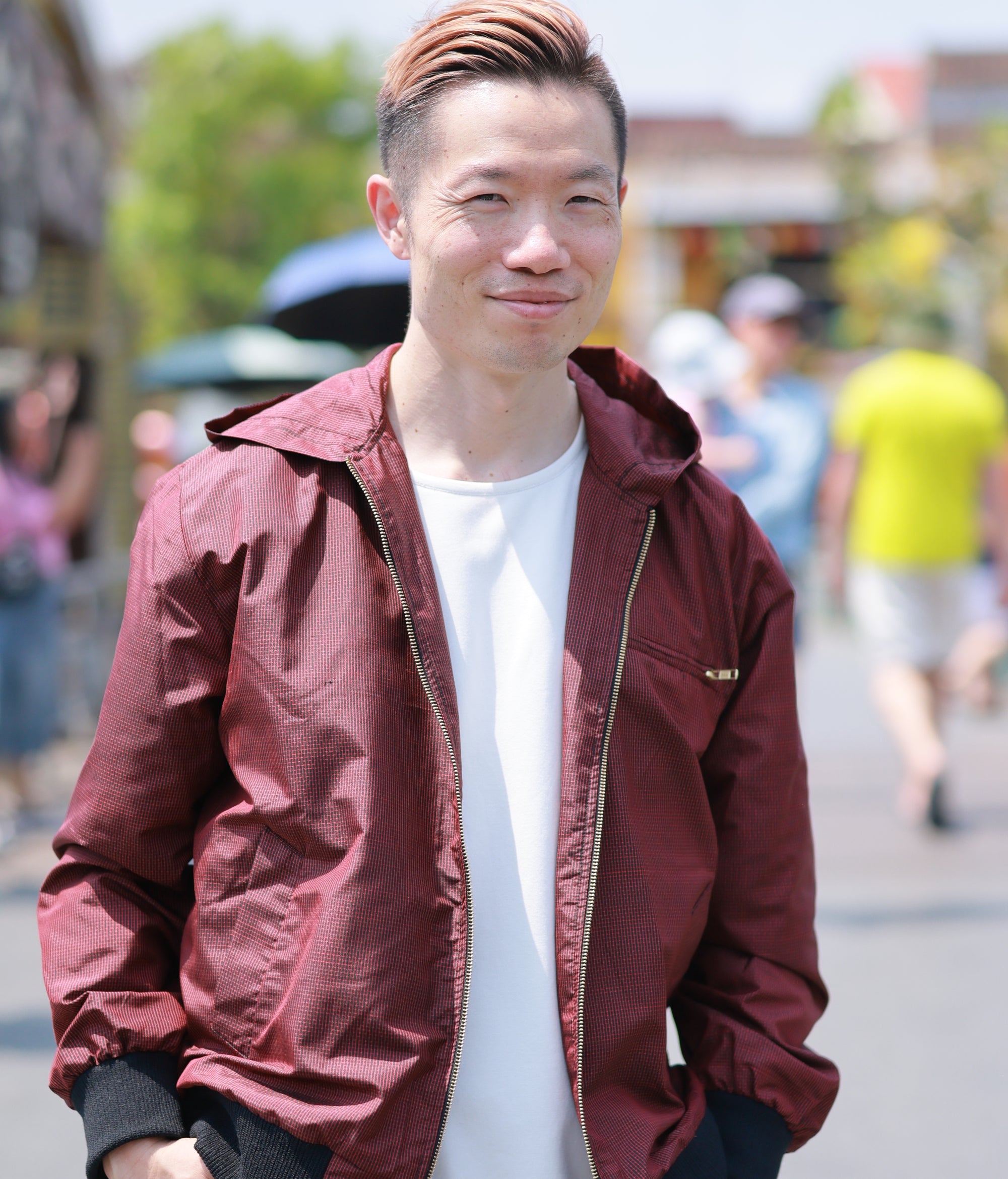 Premium On-hand: Red Loose Bomber Jacket | LBJ7568M | Large