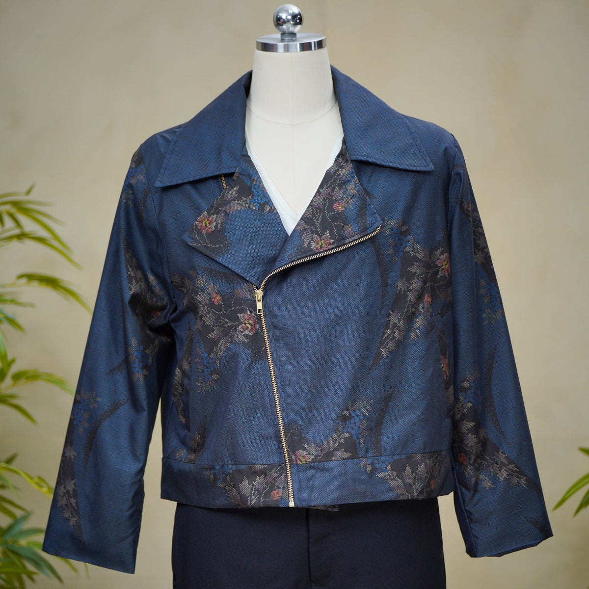 On-hand: Blue Oshima Biker Jacket | OBKJ8483 | XL (J)