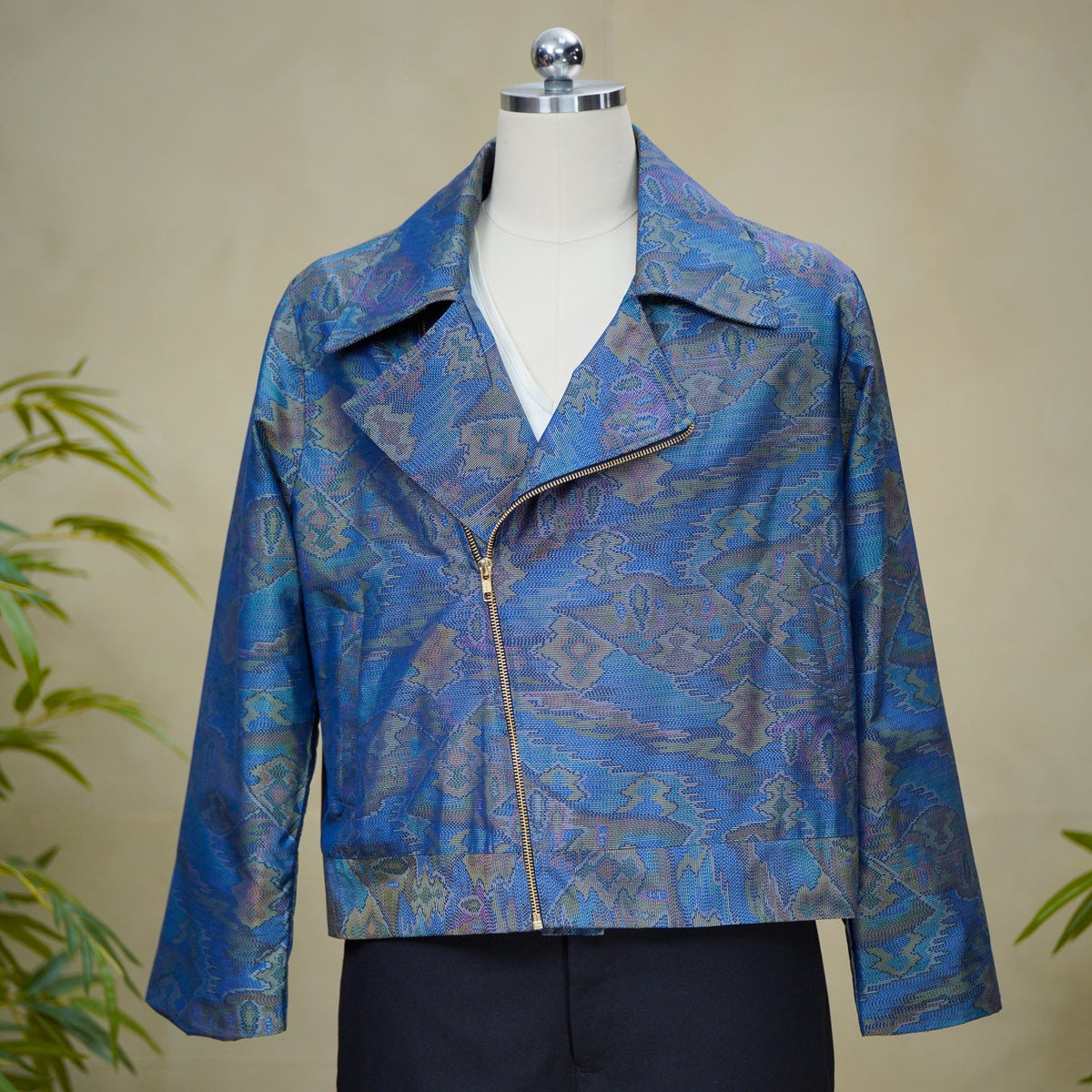 On-hand: Blue Oshima Biker Jacket | OBKJ8484 | XL