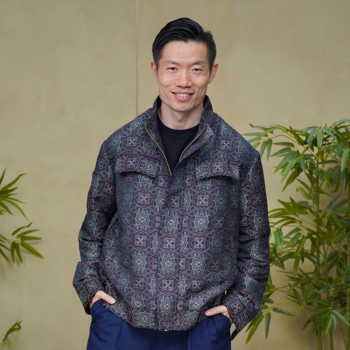 [Certificate] Premium On-hand item: Indigo Oshima Workman Jacket | Large | OWJ8811M -SMK
