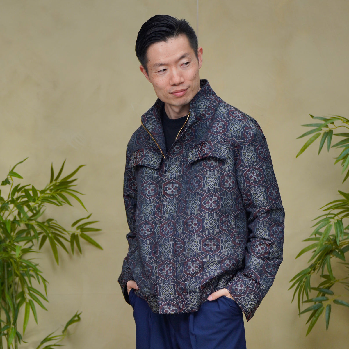 [Certificate] Premium On-hand item: Indigo Oshima Workman Jacket | Large | OWJ8811M -SMK