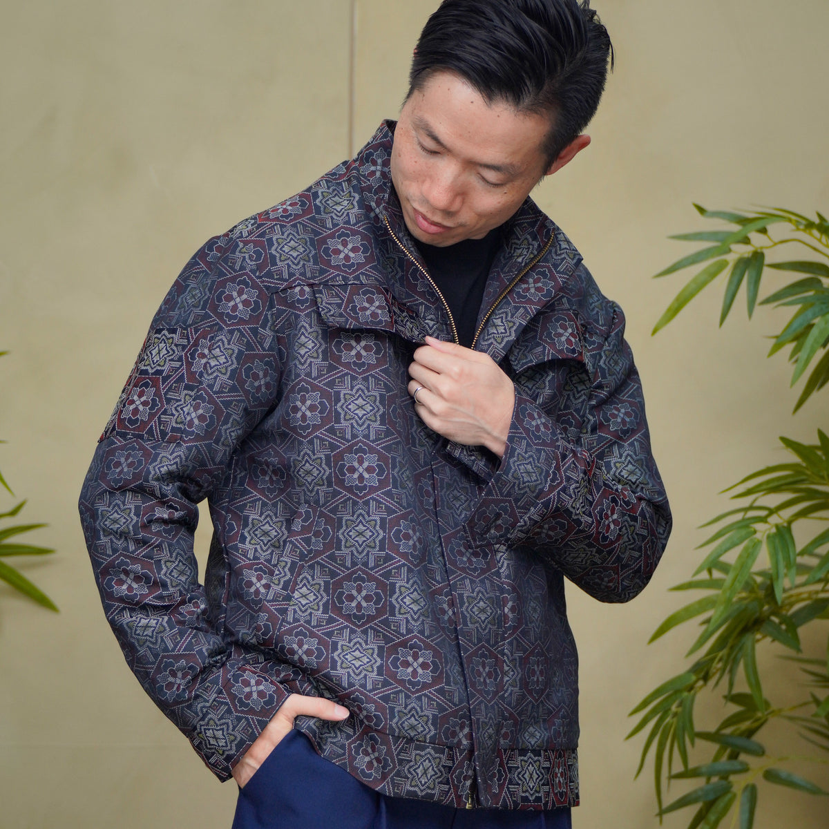 [Certificate] Premium On-hand item: Indigo Oshima Workman Jacket | Large | OWJ8811M -SMK