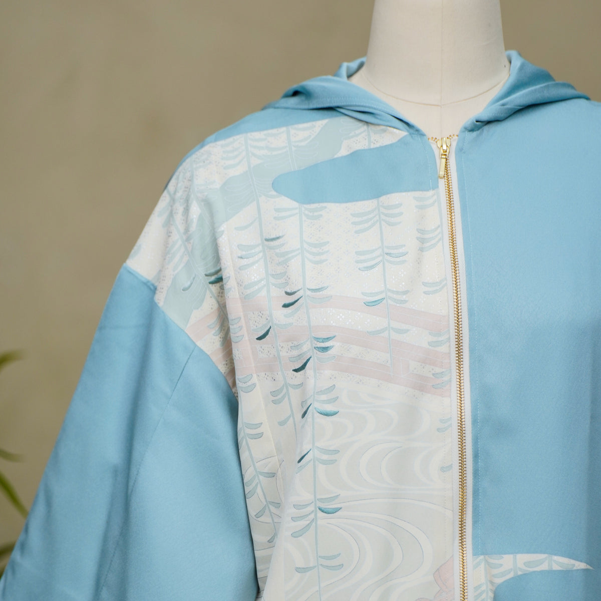 Premium On-hand: Blue Hoodie with Zipper (One Size) | HWZ8684Y -O