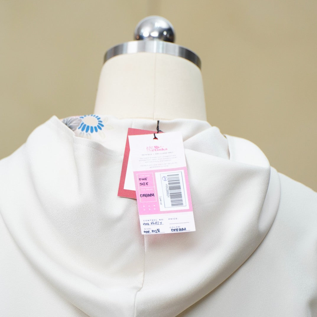 Premium On-hand: Cream Hoodie With Zipper (One Size) | HWZ8682Y -O